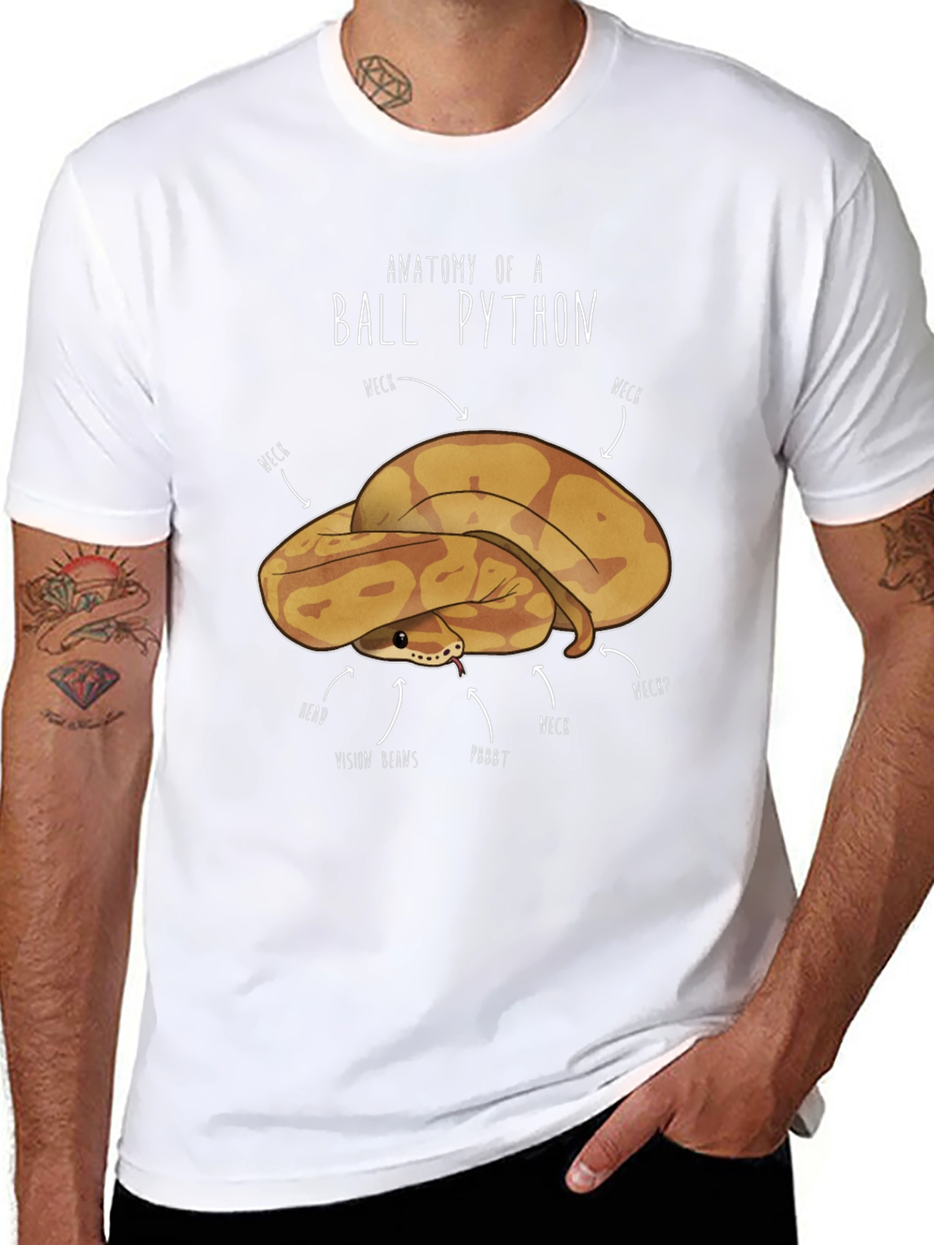 Anatomy of a Ball Python Graphic T-Shirt