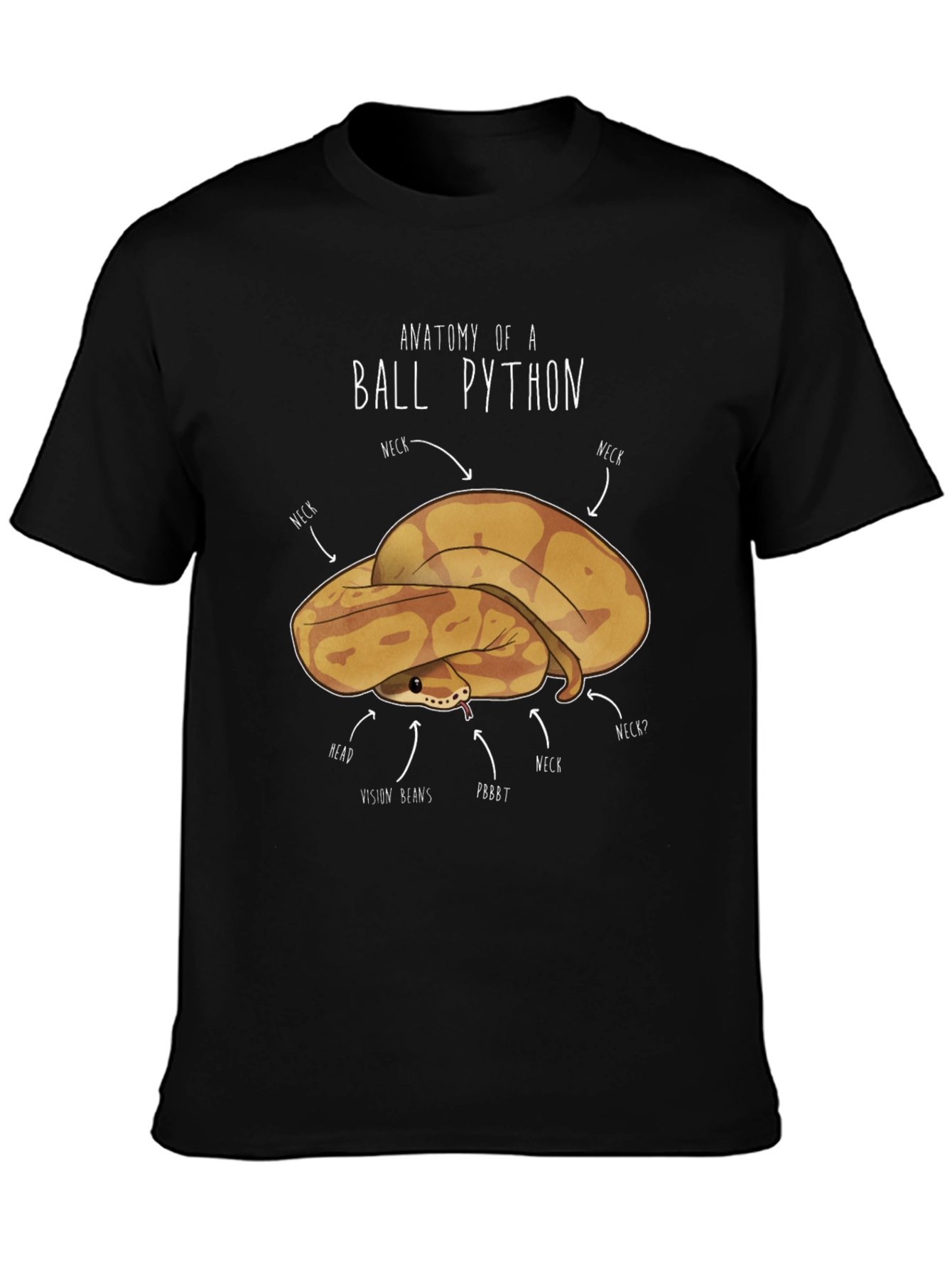 Anatomy of a Ball Python Graphic T-Shirt