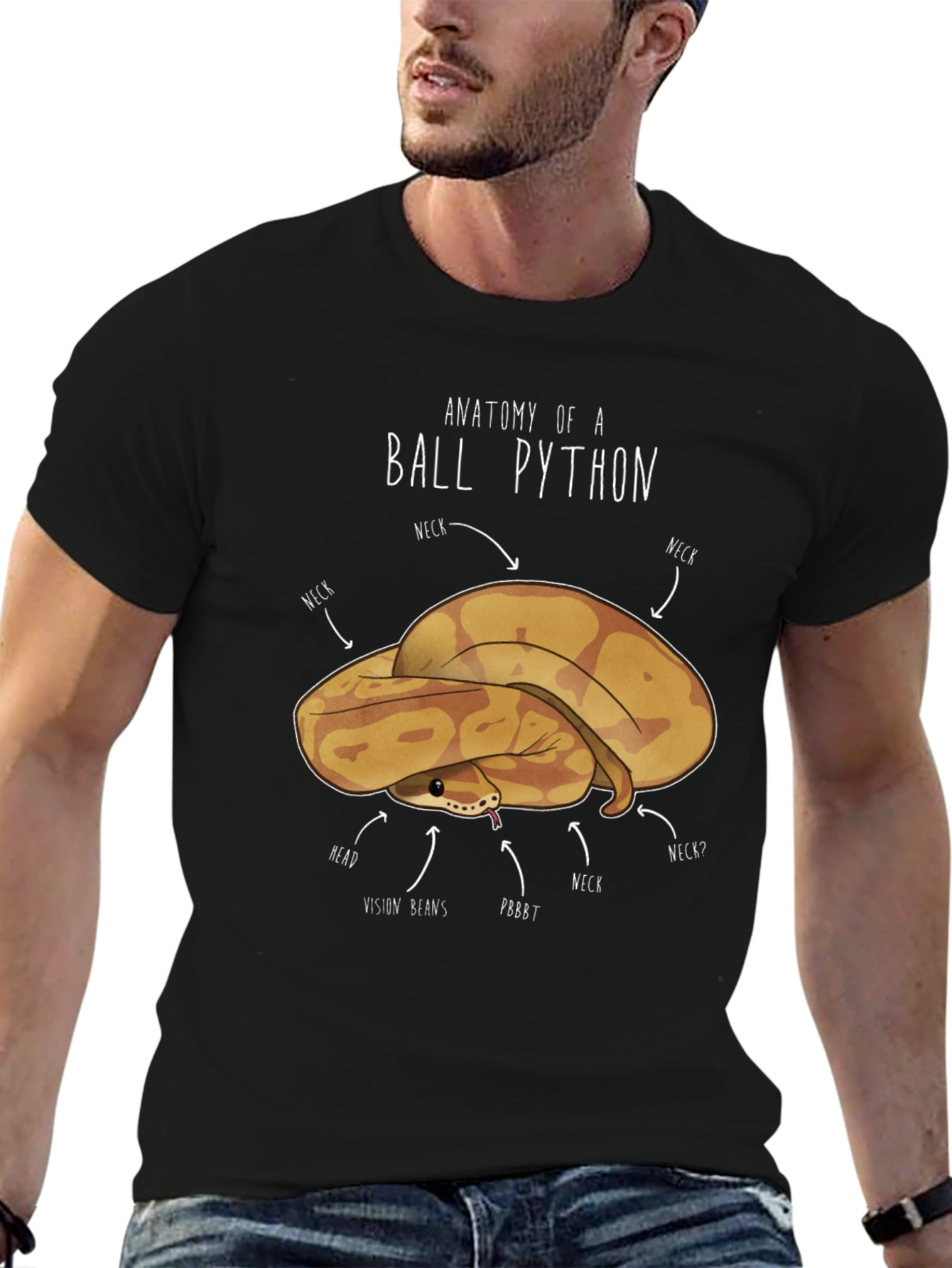 Anatomy of a Ball Python Graphic T-Shirt