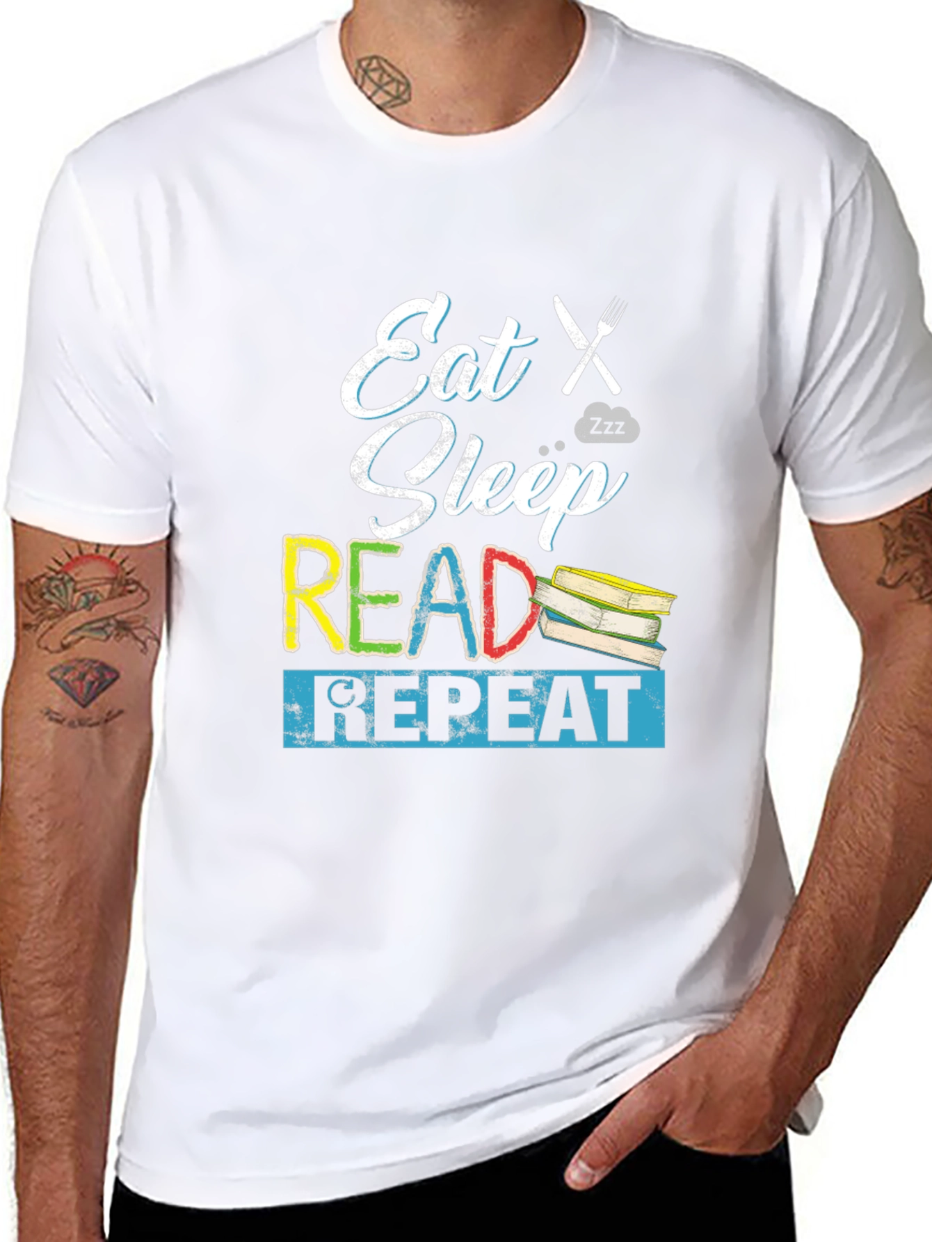 Eat Sleep Read Repeat Graphic Tee