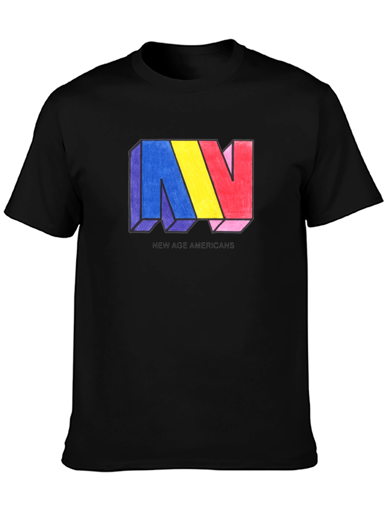 New Age Americans Graphic T-Shirt - Black