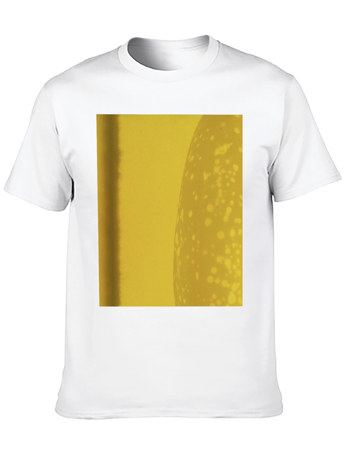 Abstract Yellow Graphic Print Black T-Shirt