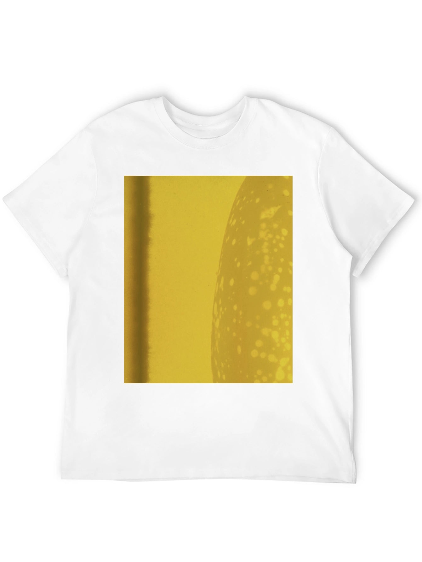 Abstract Yellow Graphic Print Black T-Shirt