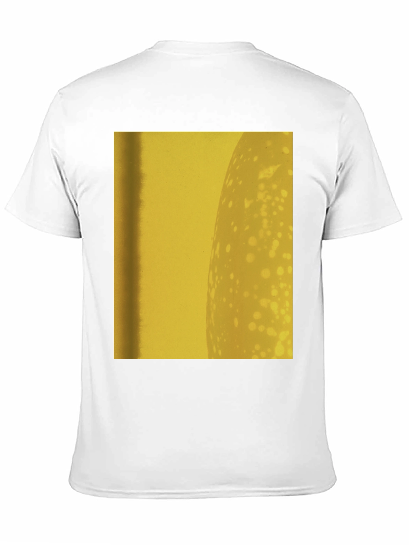 Abstract Yellow Graphic Print Black T-Shirt