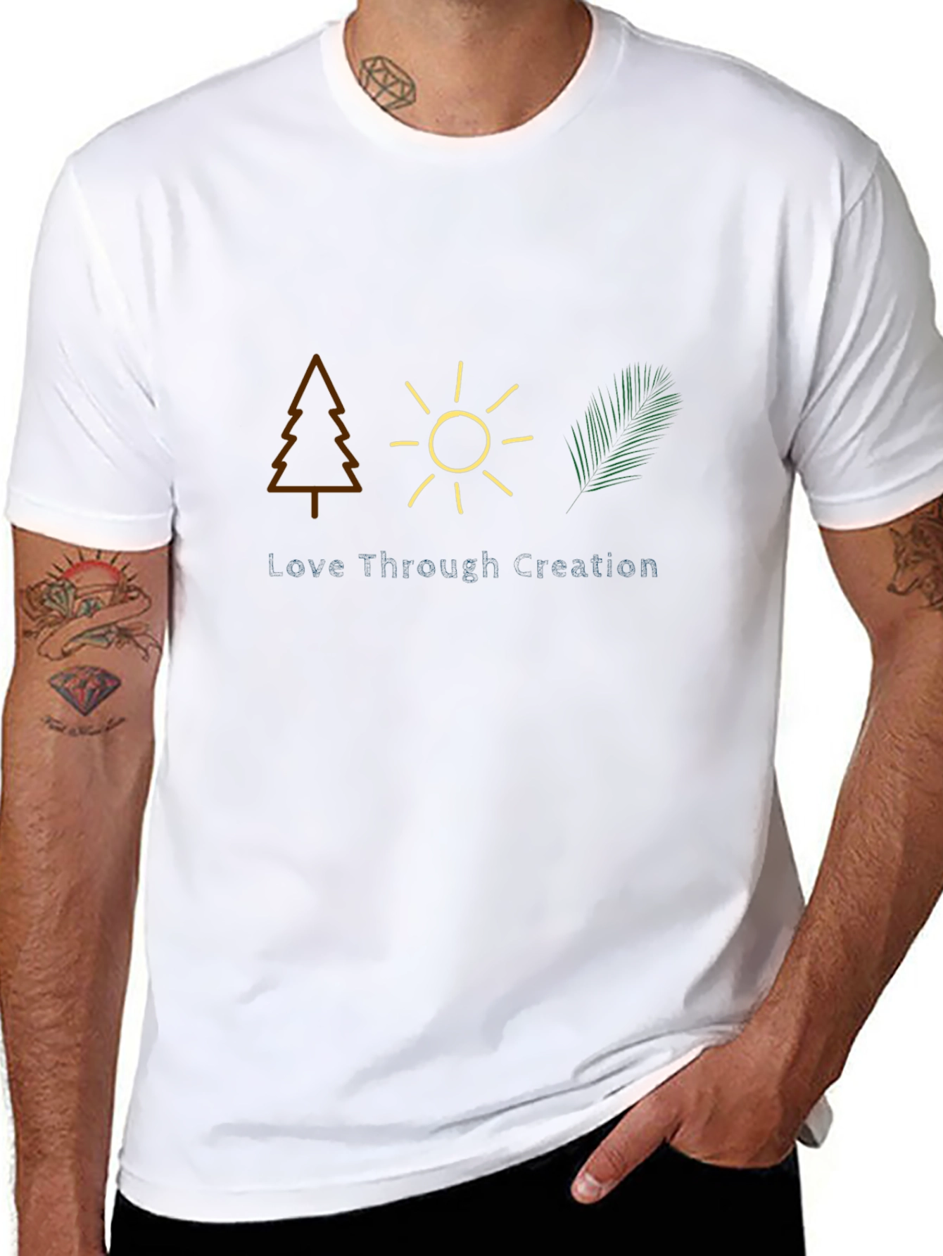 Nature Inspired Graphic Tee - Love Through Creation