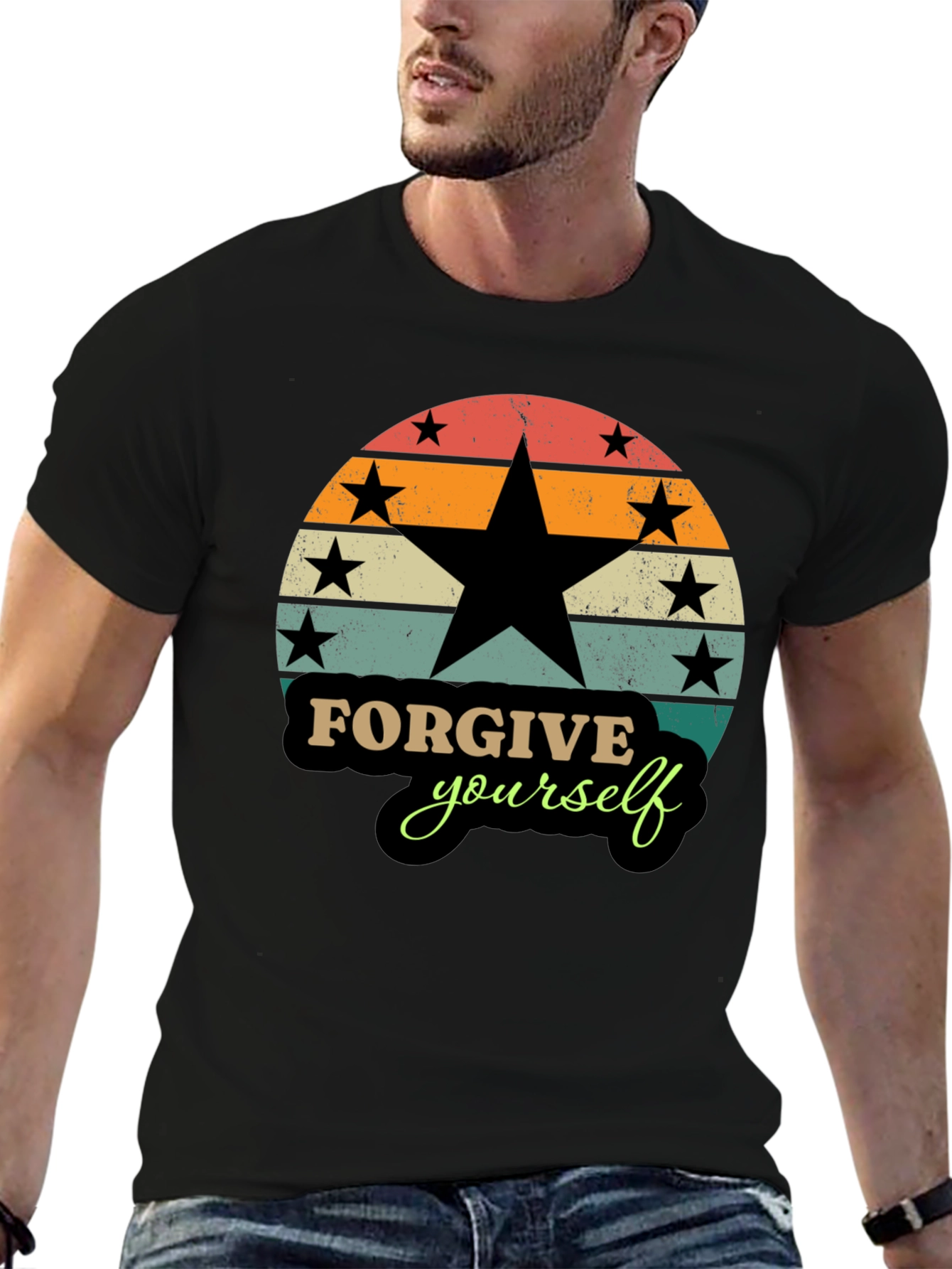 Forgive Yourself Retro Style Graphic T-Shirt