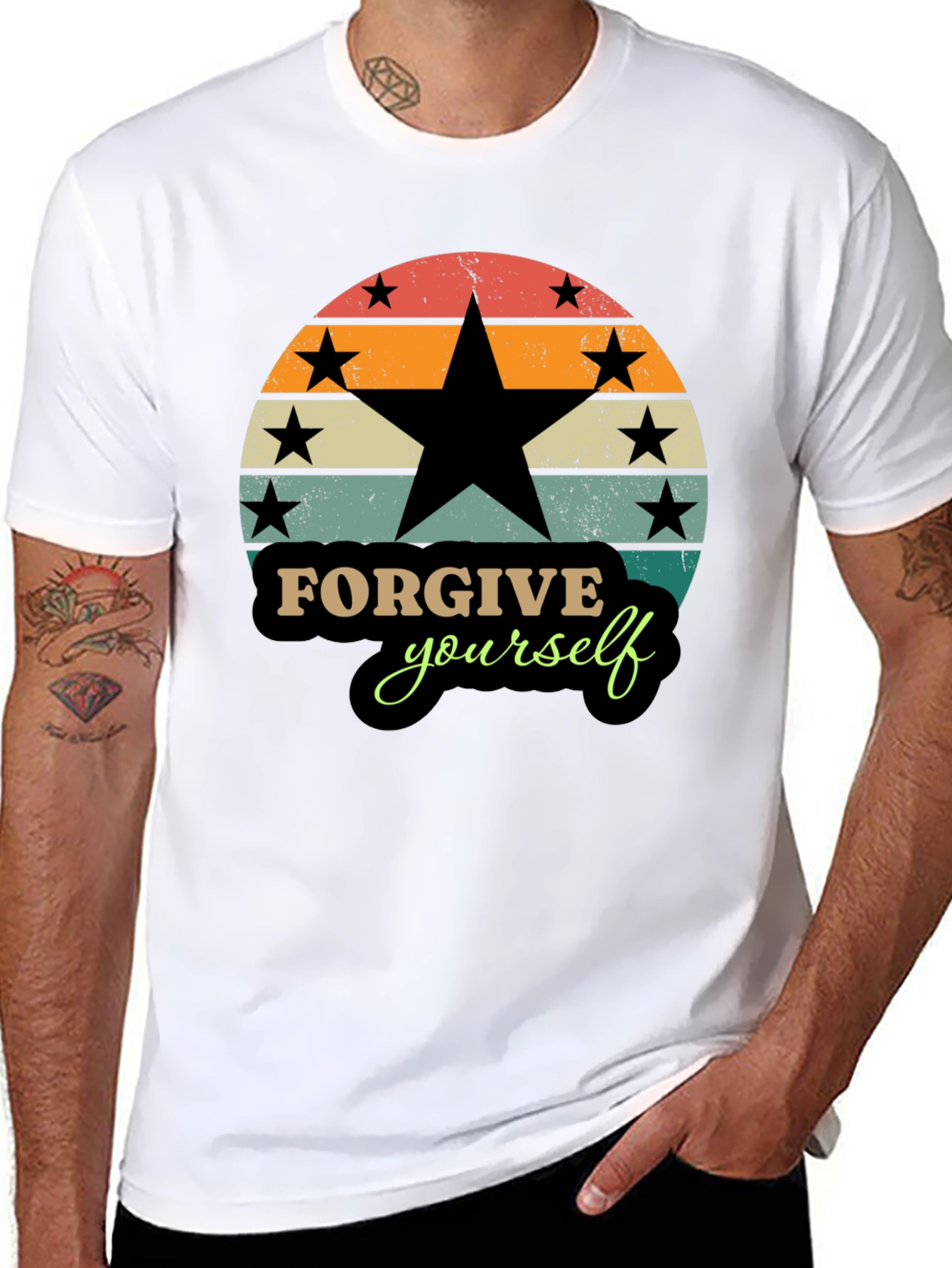 Forgive Yourself Retro Style Graphic T-Shirt