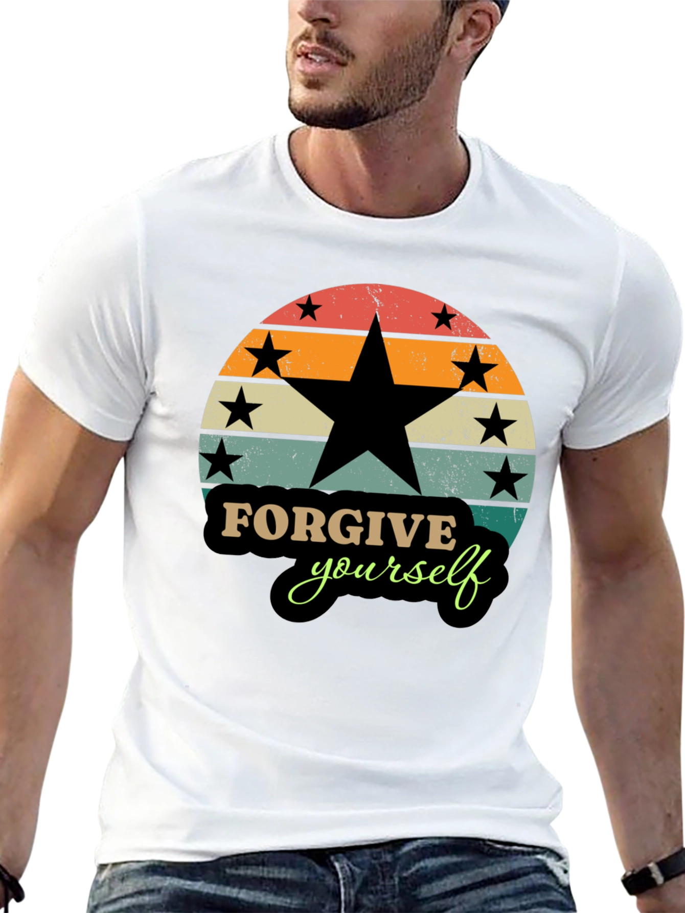 Forgive Yourself Retro Style Graphic T-Shirt