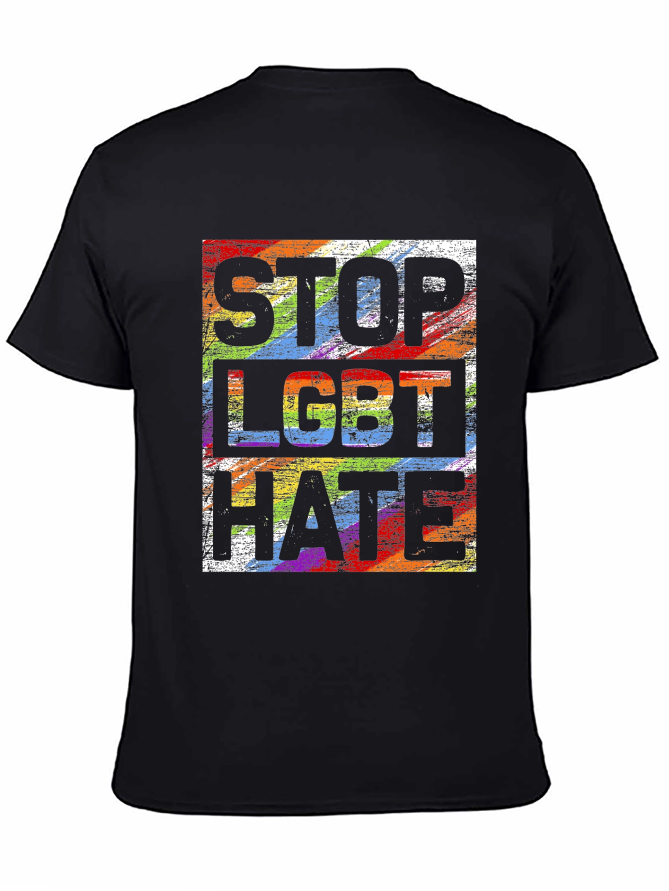 Stop LGBT Hate T-Shirt Rainbow Pride