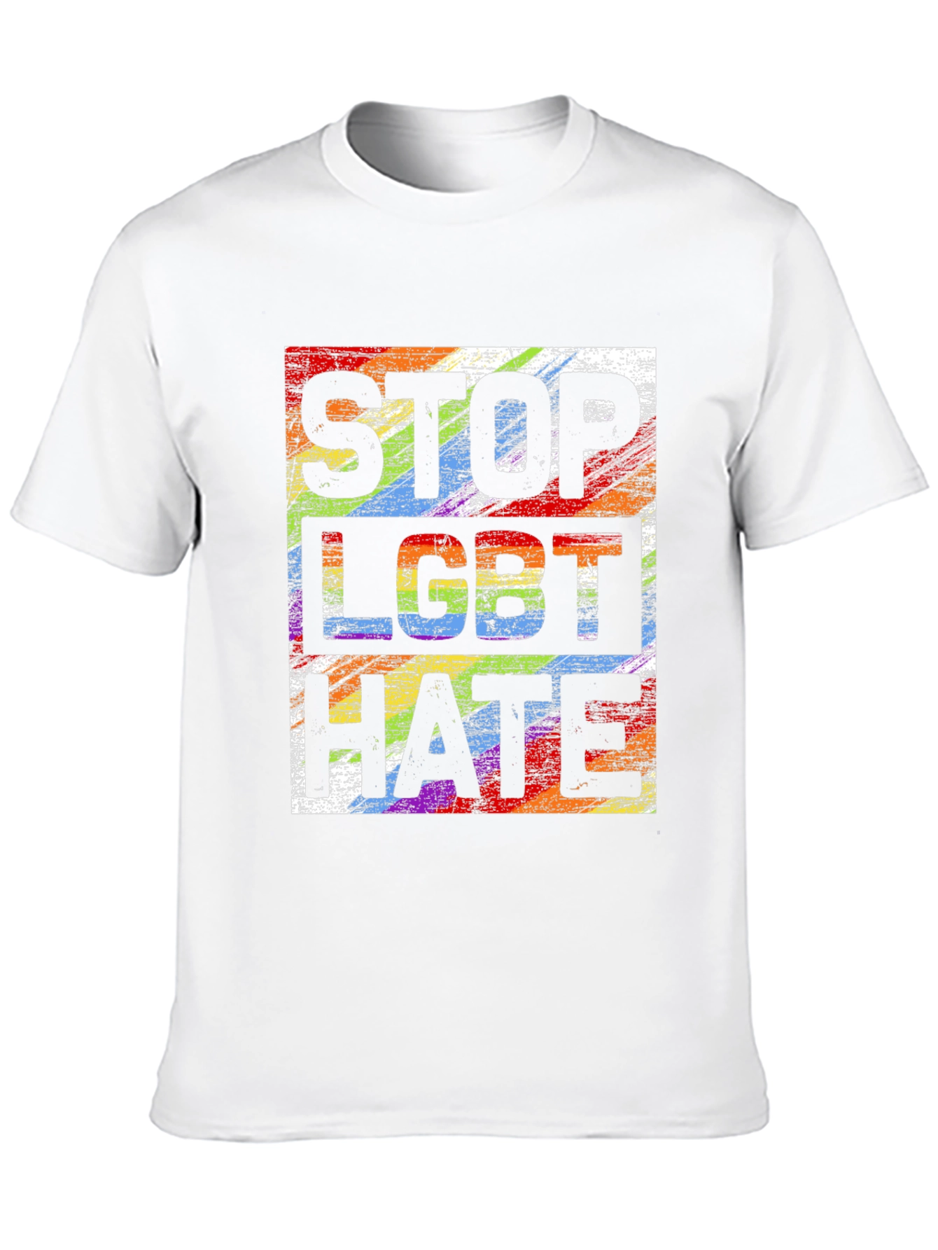Stop LGBT Hate T-Shirt Rainbow Pride