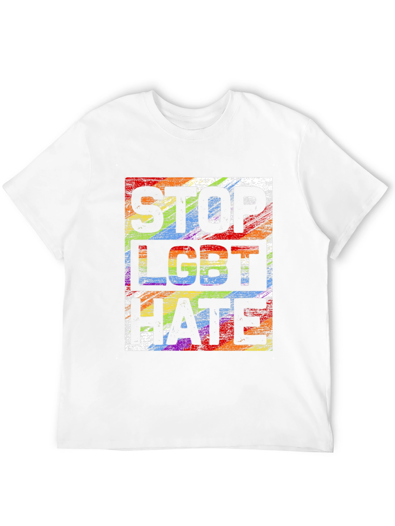 Stop LGBT Hate T-Shirt Rainbow Pride