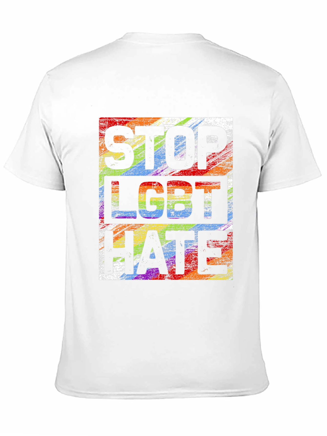 Stop LGBT Hate T-Shirt Rainbow Pride