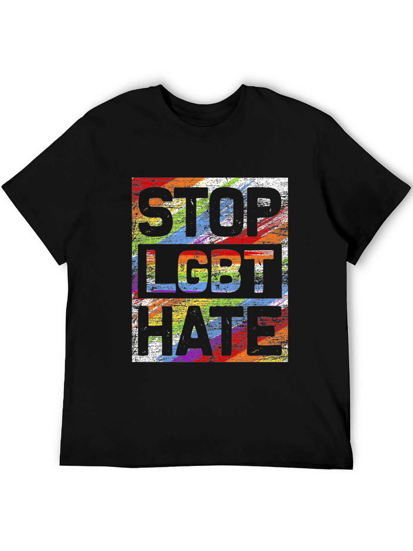 Stop LGBT Hate T-Shirt Rainbow Pride