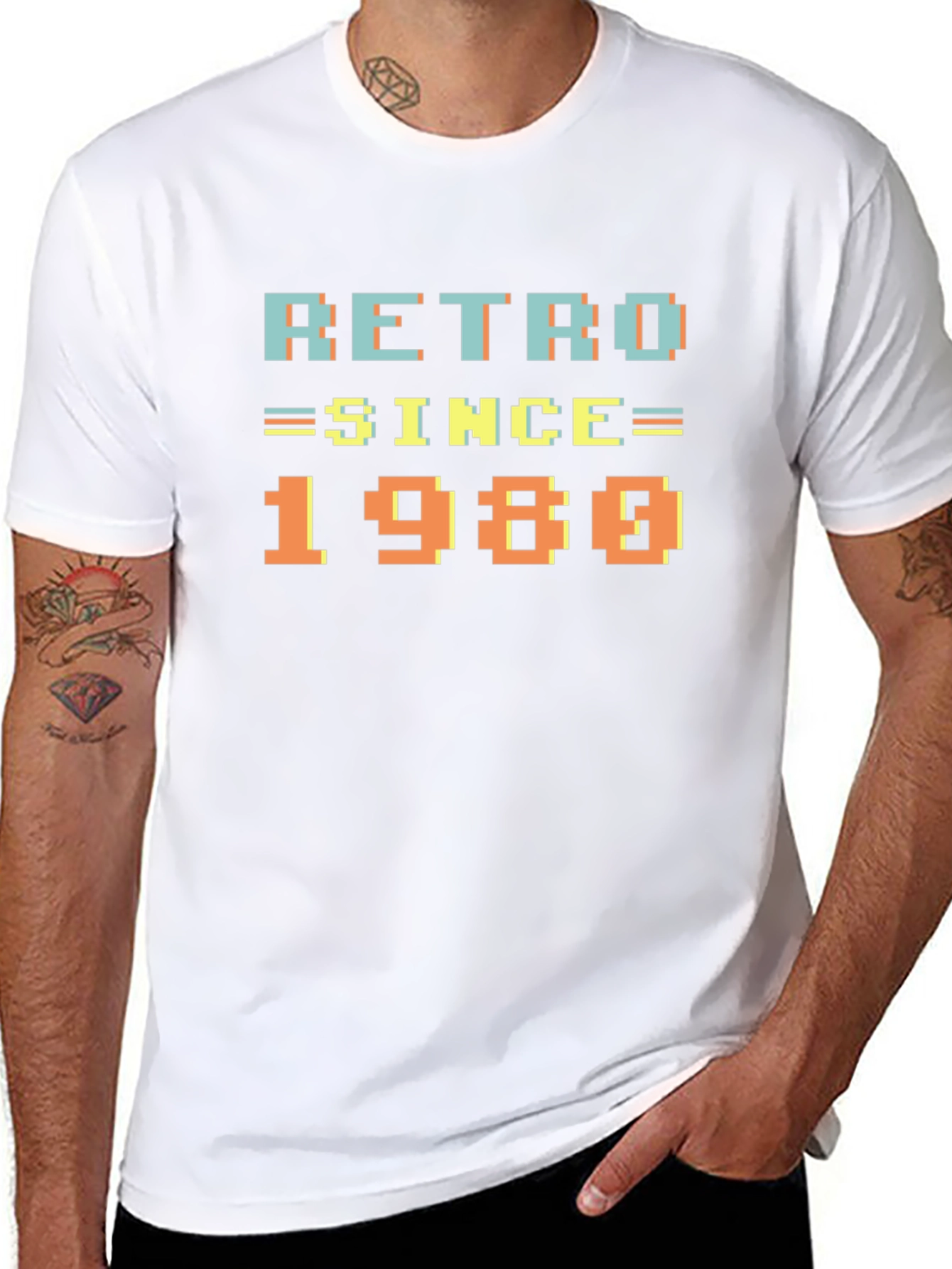 Retro Since 1980 Black T-Shirt