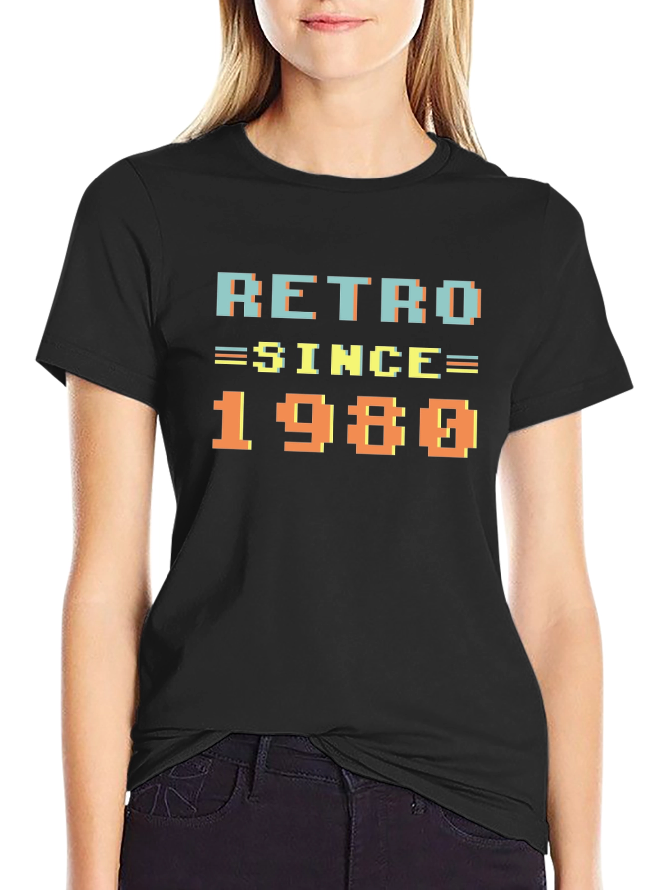 Retro Since 1980 Black T-Shirt