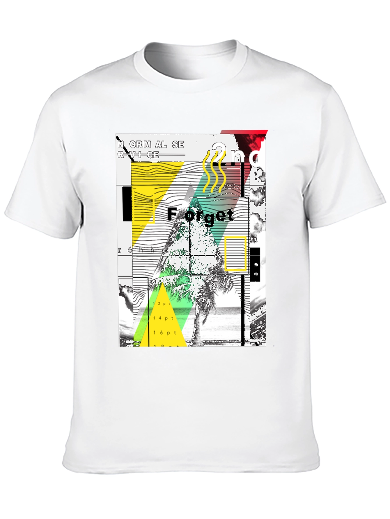 Abstract Graphic Print Mens Black T-Shirt