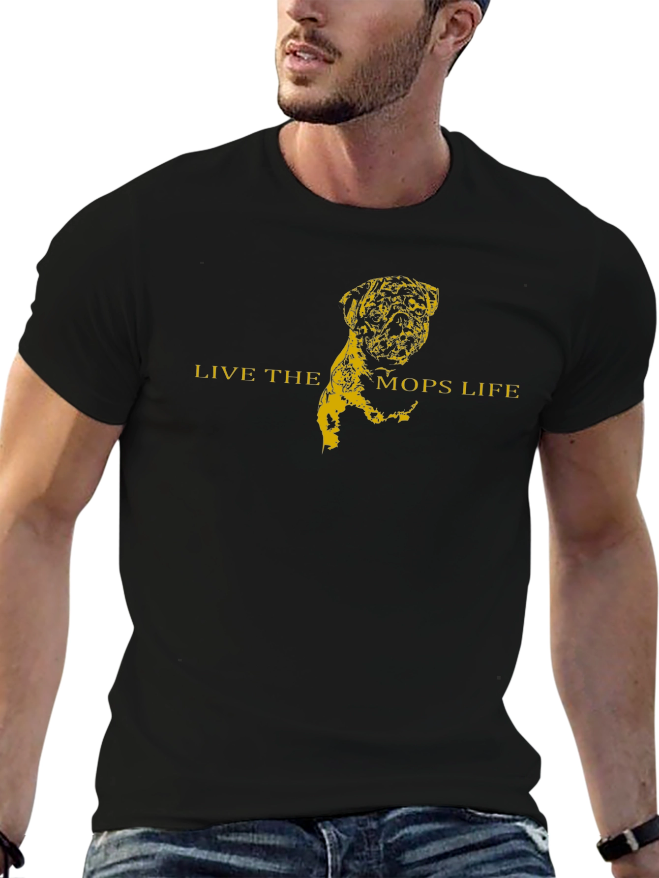 Live the Mops Life T-Shirt - Black