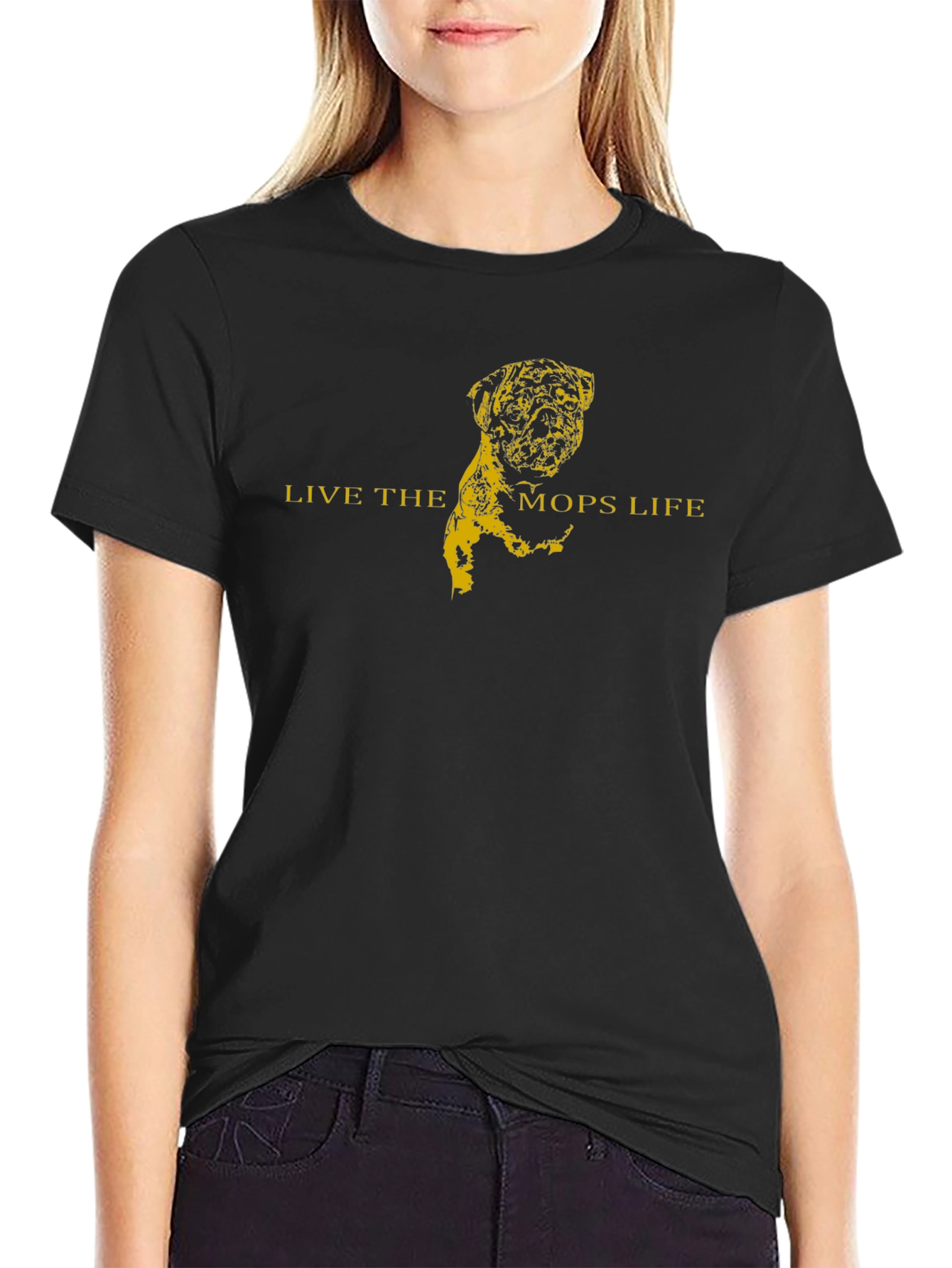 Live the Mops Life T-Shirt - Black