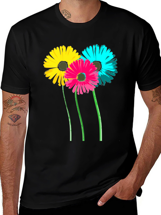 Floral Graphic Tee - Black
