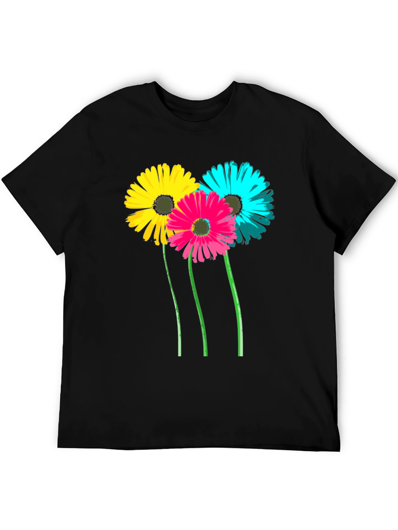 Floral Graphic Tee - Black