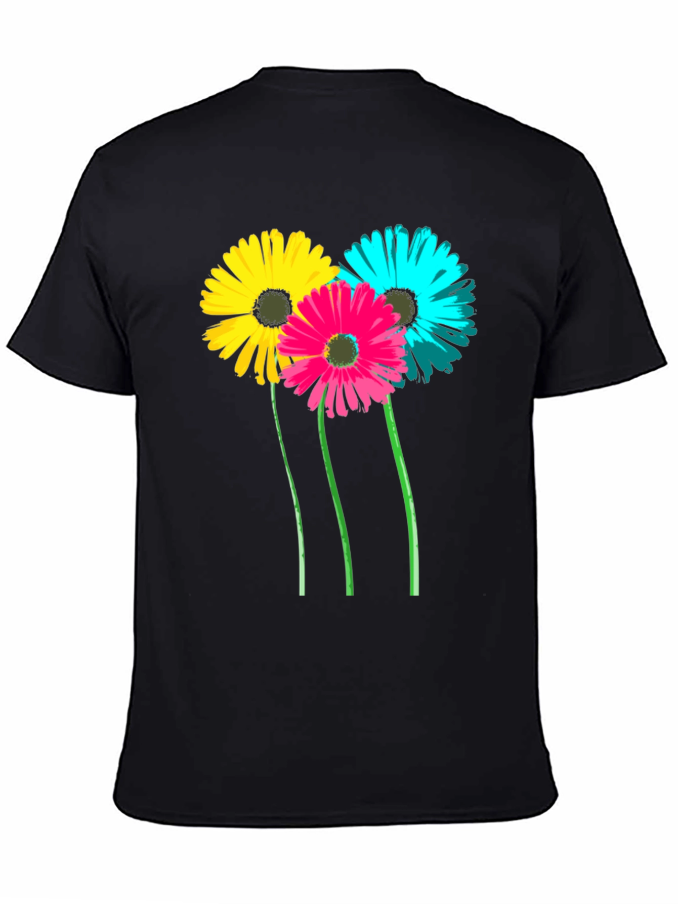 Floral Graphic Tee - Black