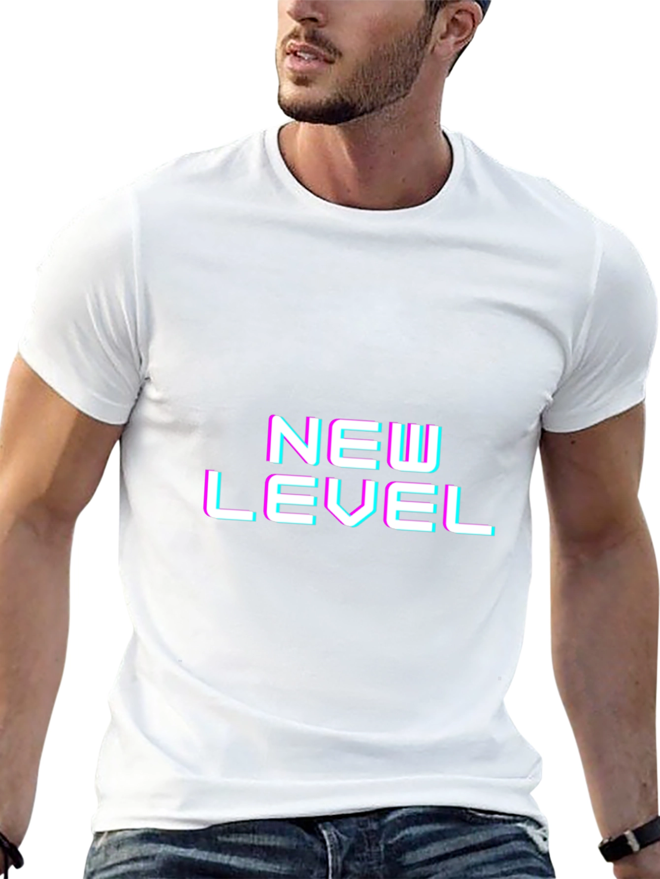New Level Black T-Shirt - Cool Graphic Print