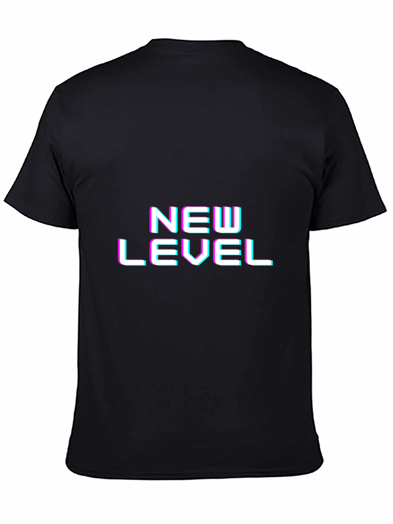 New Level Black T-Shirt - Cool Graphic Print