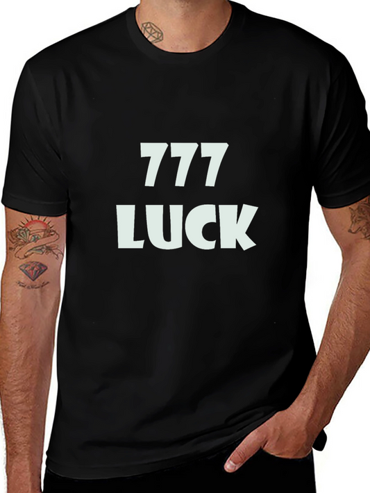 Lucky 777 Graphic Print Crew Neck T-Shirt