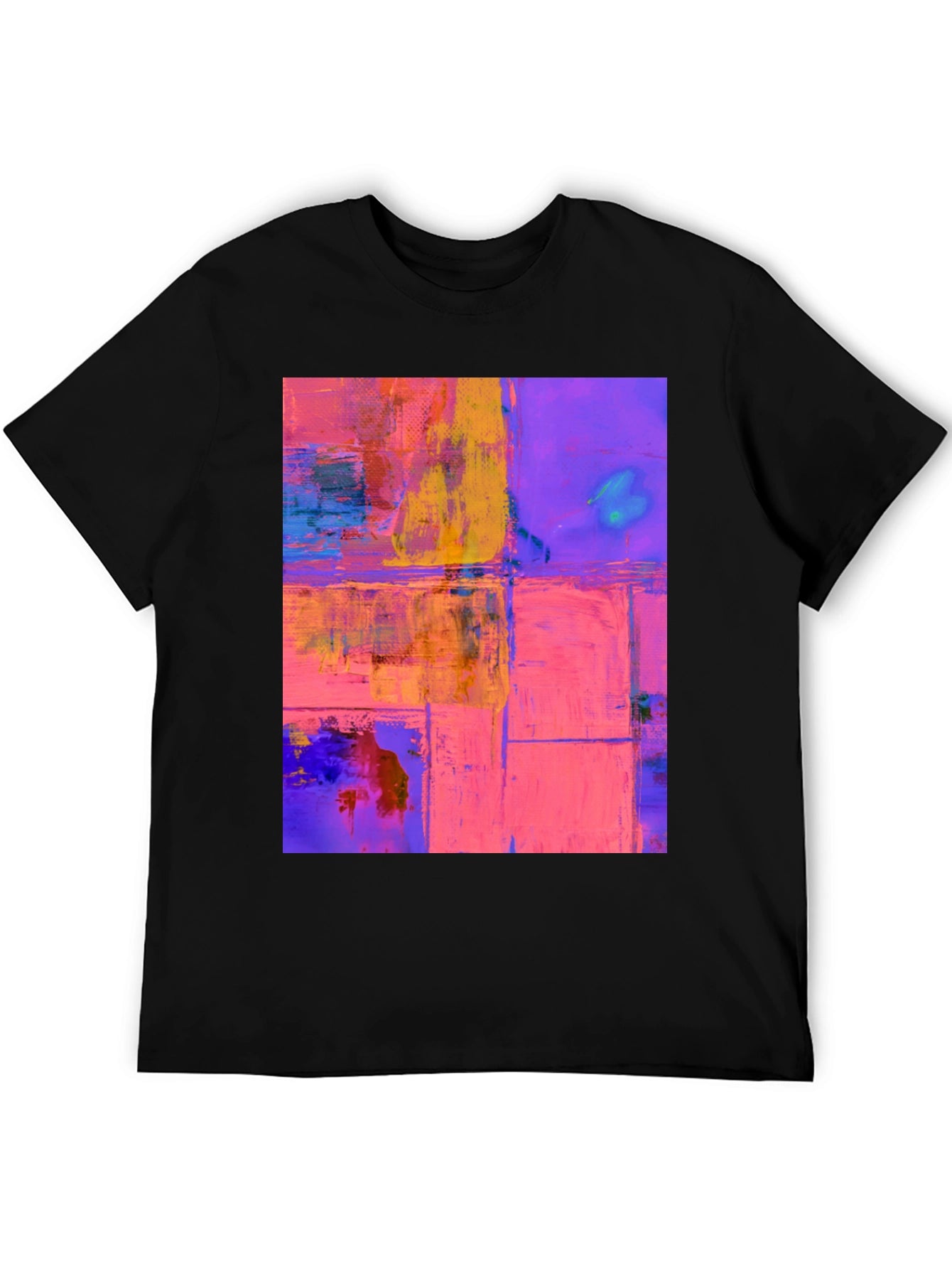 Abstract Art Print Black T-Shirt
