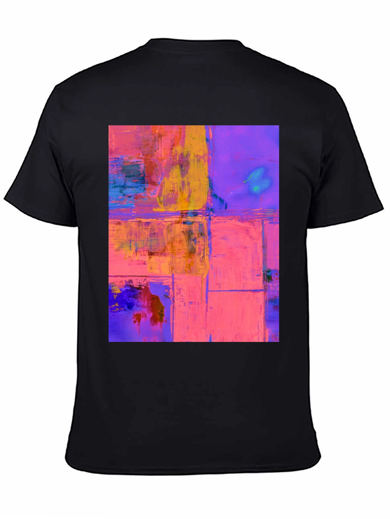 Abstract Art Print Black T-Shirt