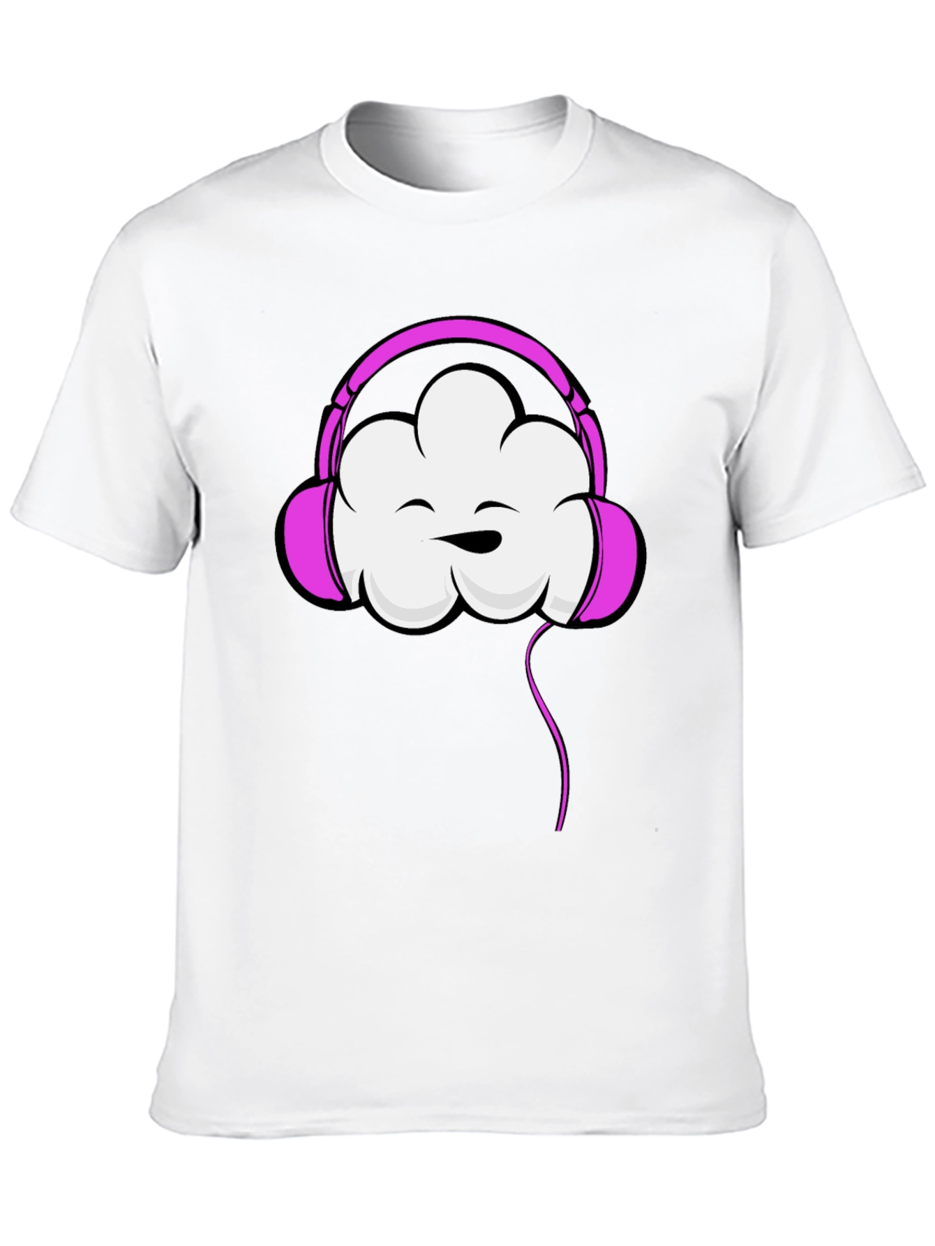 Cloud Headphones Black T-Shirt