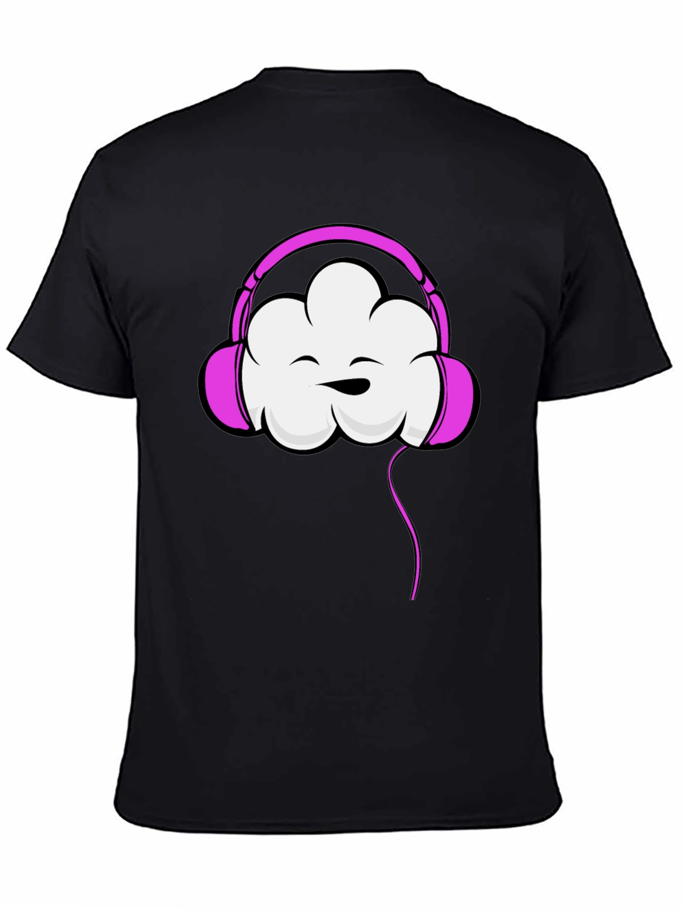 Cloud Headphones Black T-Shirt