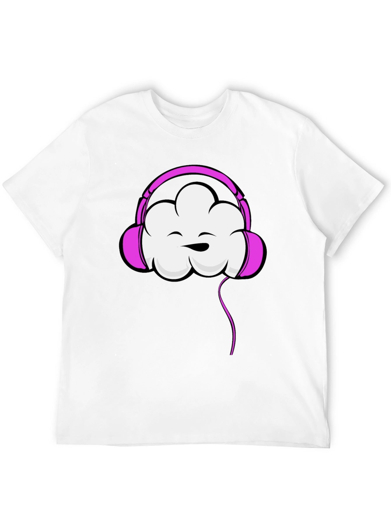 Cloud Headphones Black T-Shirt