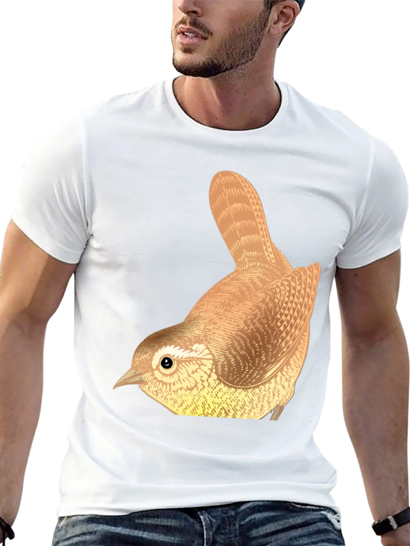 Bird Graphic Tee - Nature Lovers Black T-Shirt