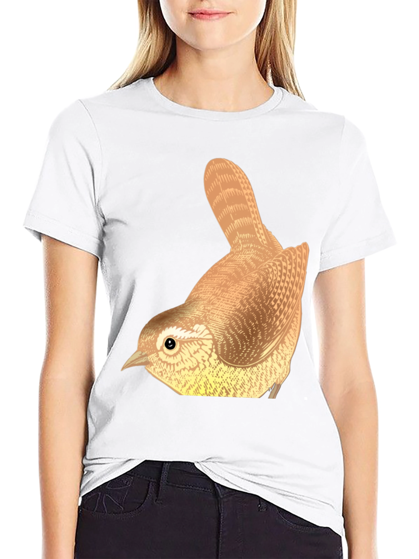 Bird Graphic Tee - Nature Lovers Black T-Shirt