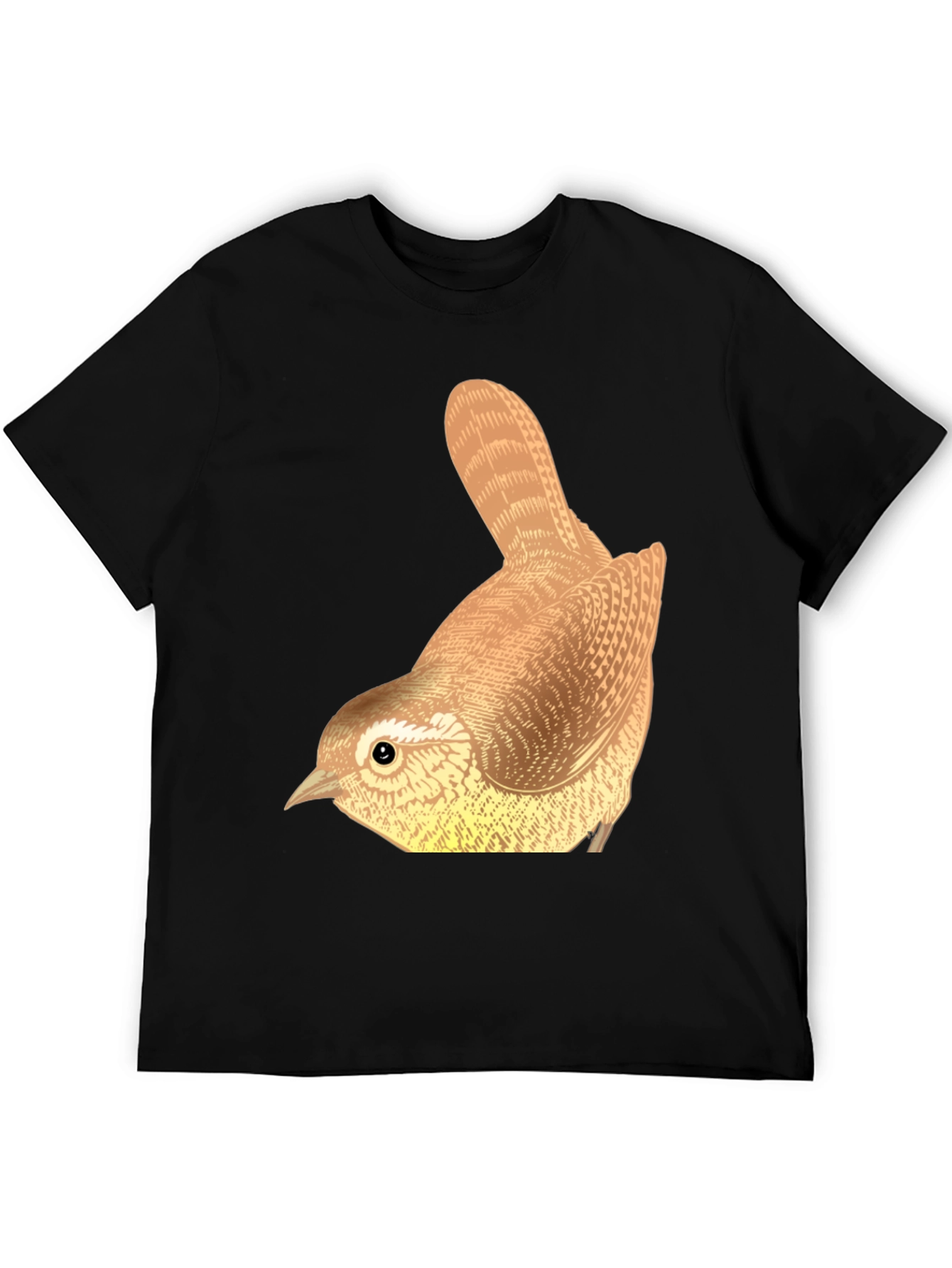Bird Graphic Tee - Nature Lovers Black T-Shirt