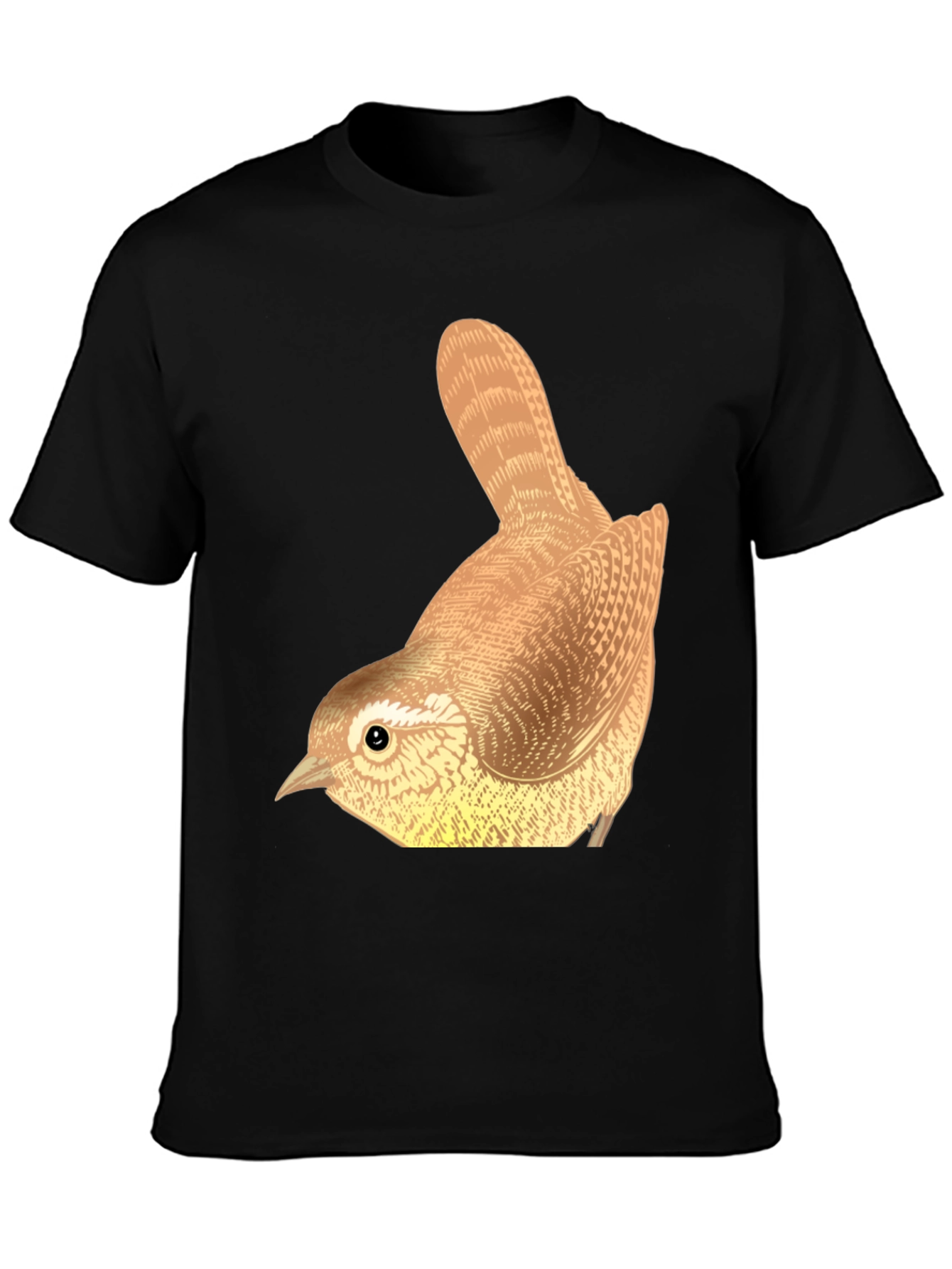 Bird Graphic Tee - Nature Lovers Black T-Shirt
