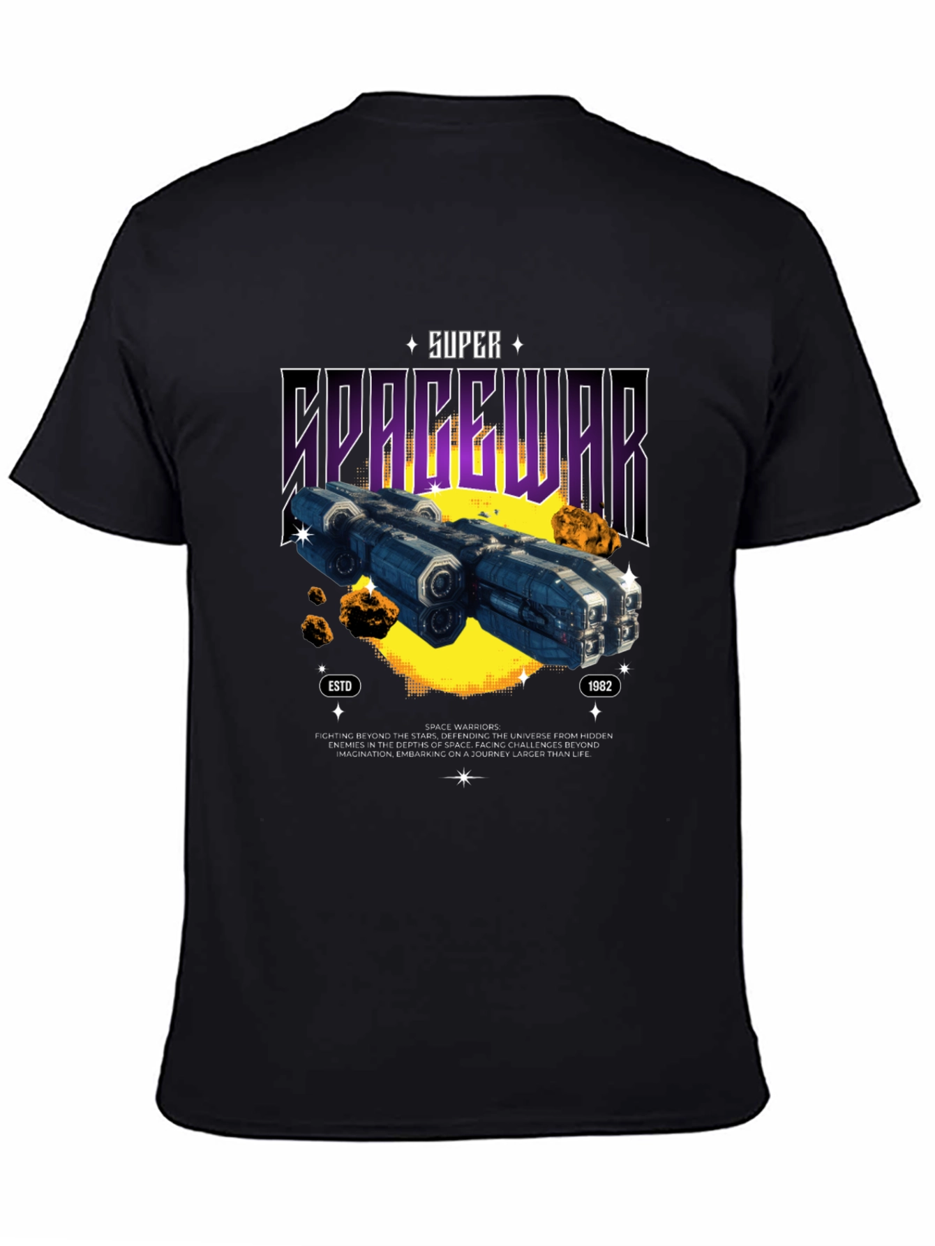 Super Spacewar T-Shirt - Retro Sci-Fi Graphic Tee