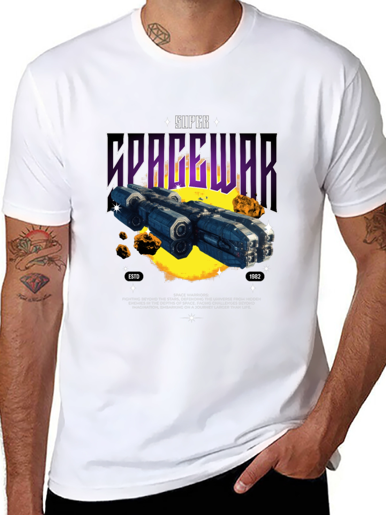 Super Spacewar T-Shirt - Retro Sci-Fi Graphic Tee