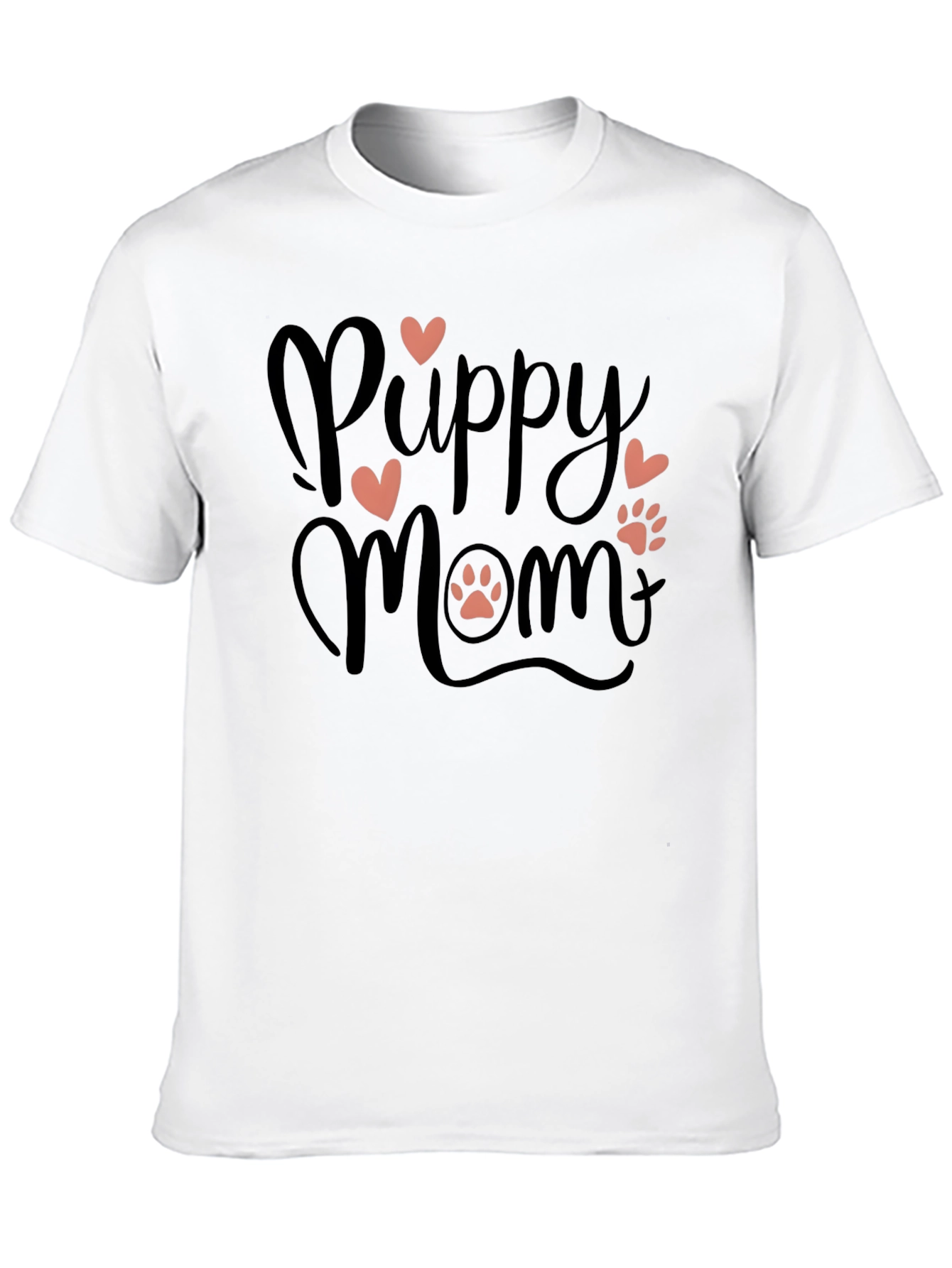 Puppy Mom Black T-Shirt - Dog Lover Tee