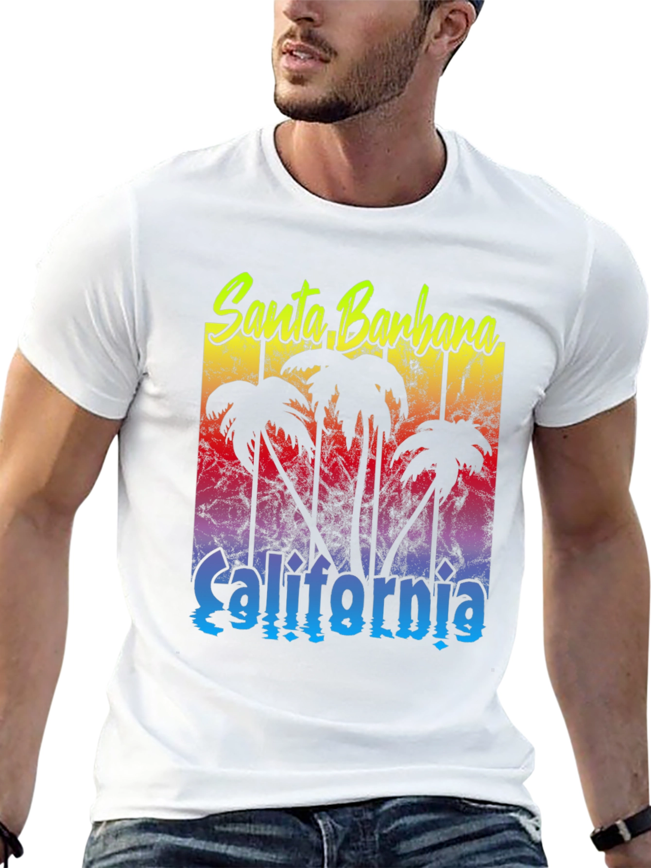 Santa Barbara California Palm Tee