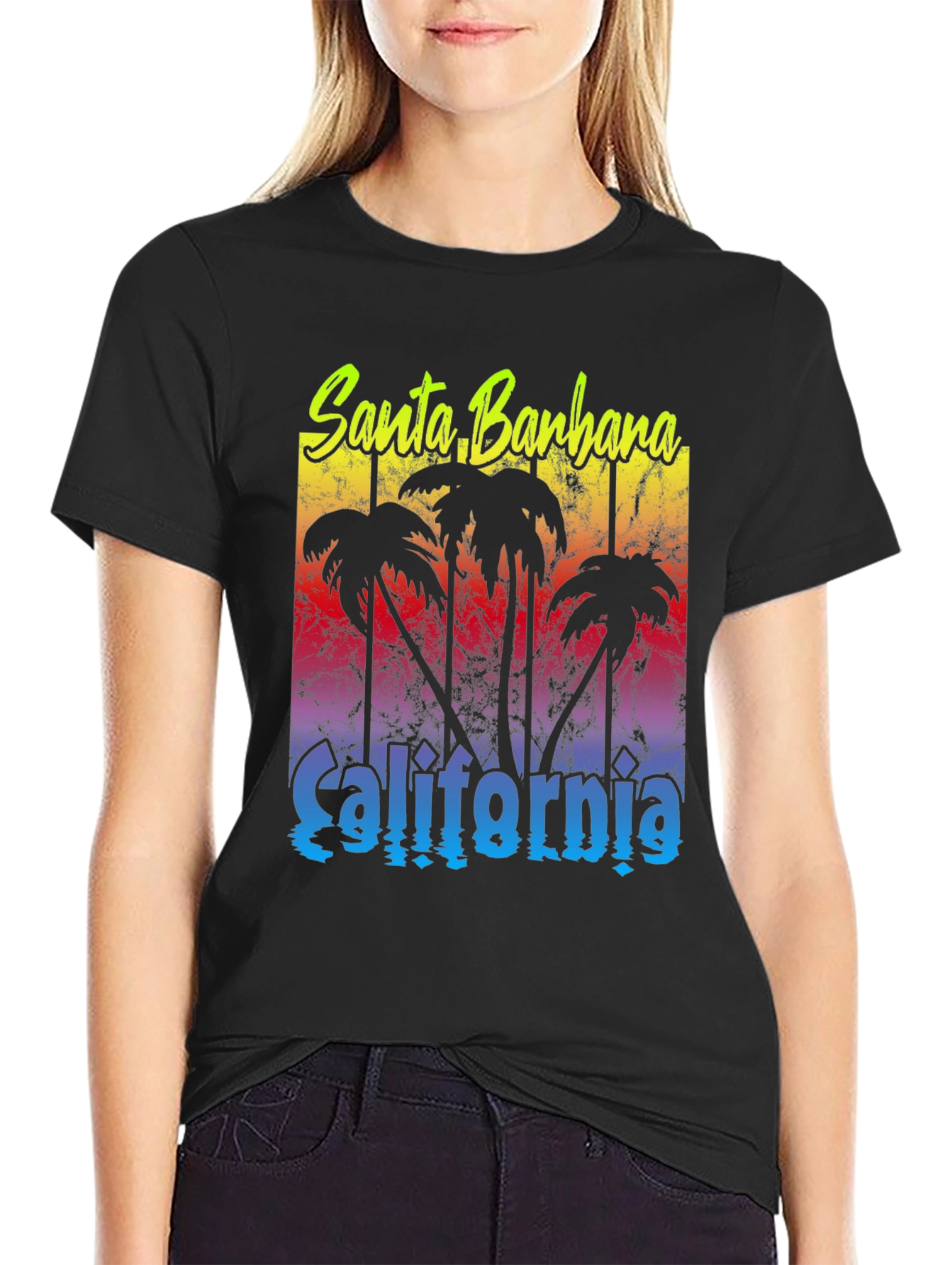 Santa Barbara California Palm Tee