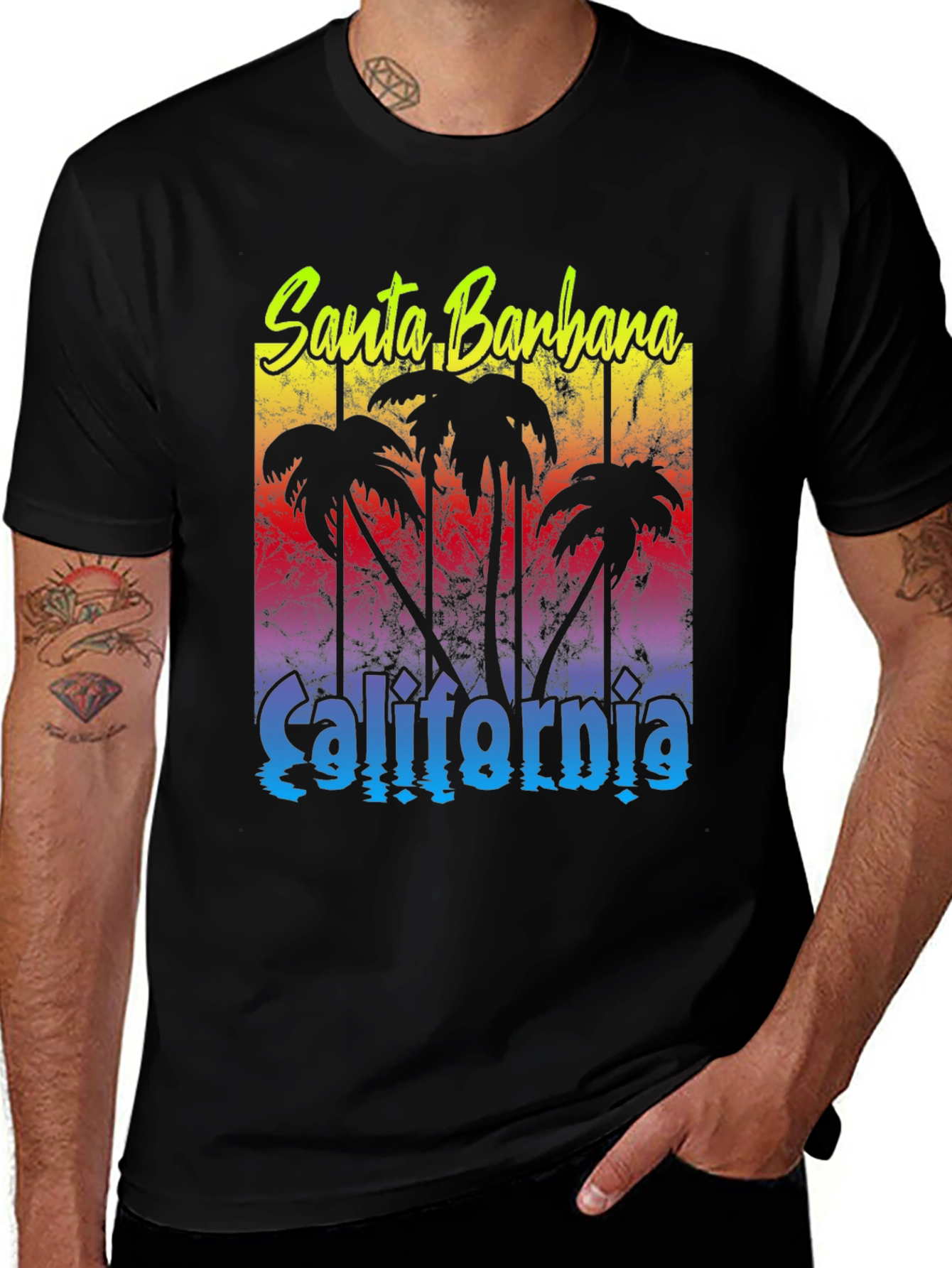 Santa Barbara California Palm Tee