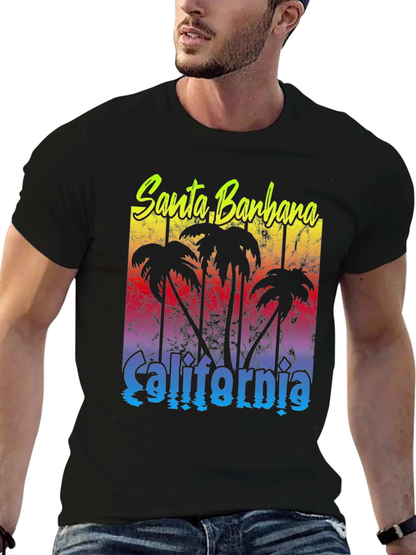 Santa Barbara California Palm Tee