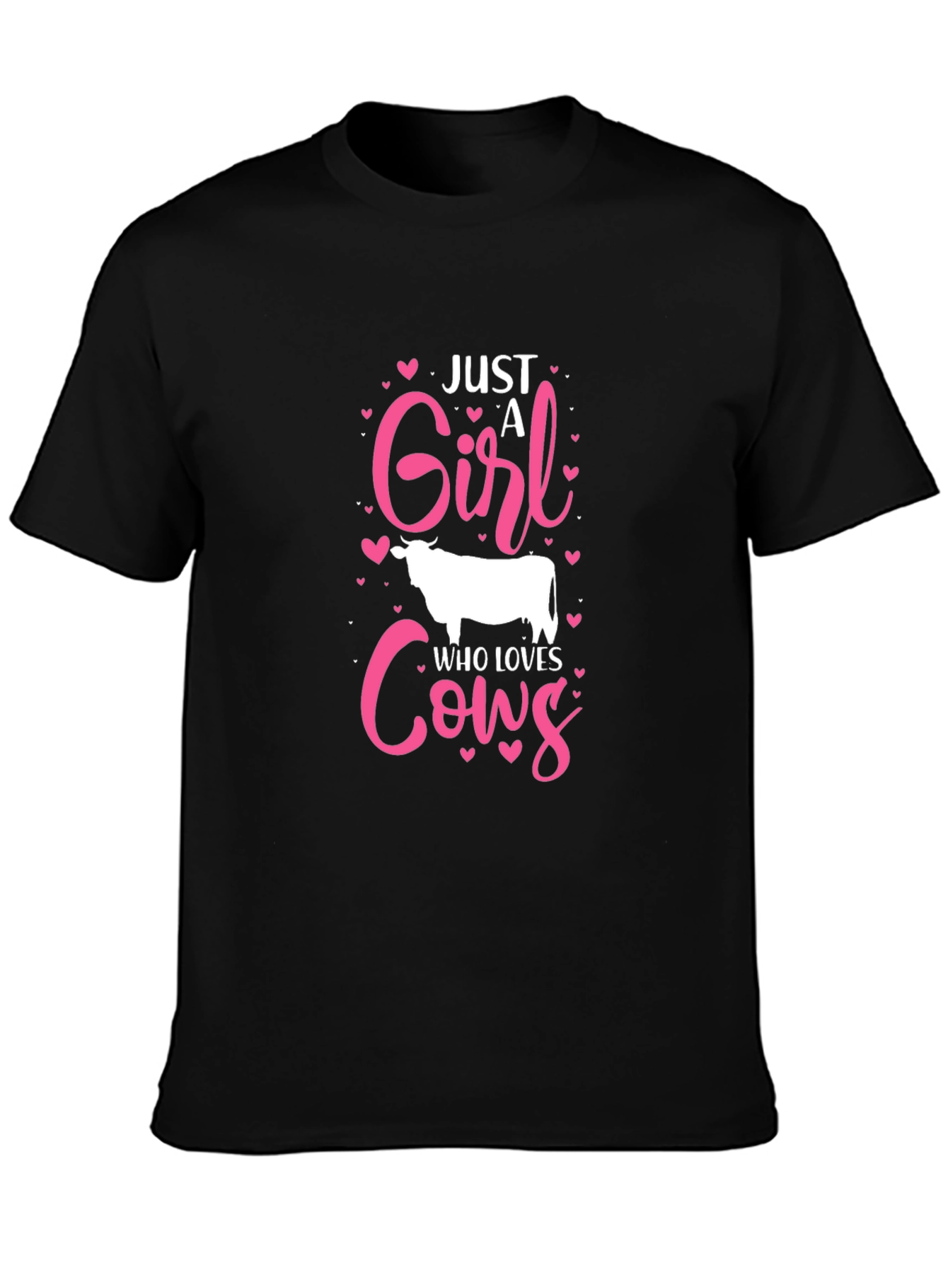 Just a Girl Who Loves Cows Graphic T-Shirt