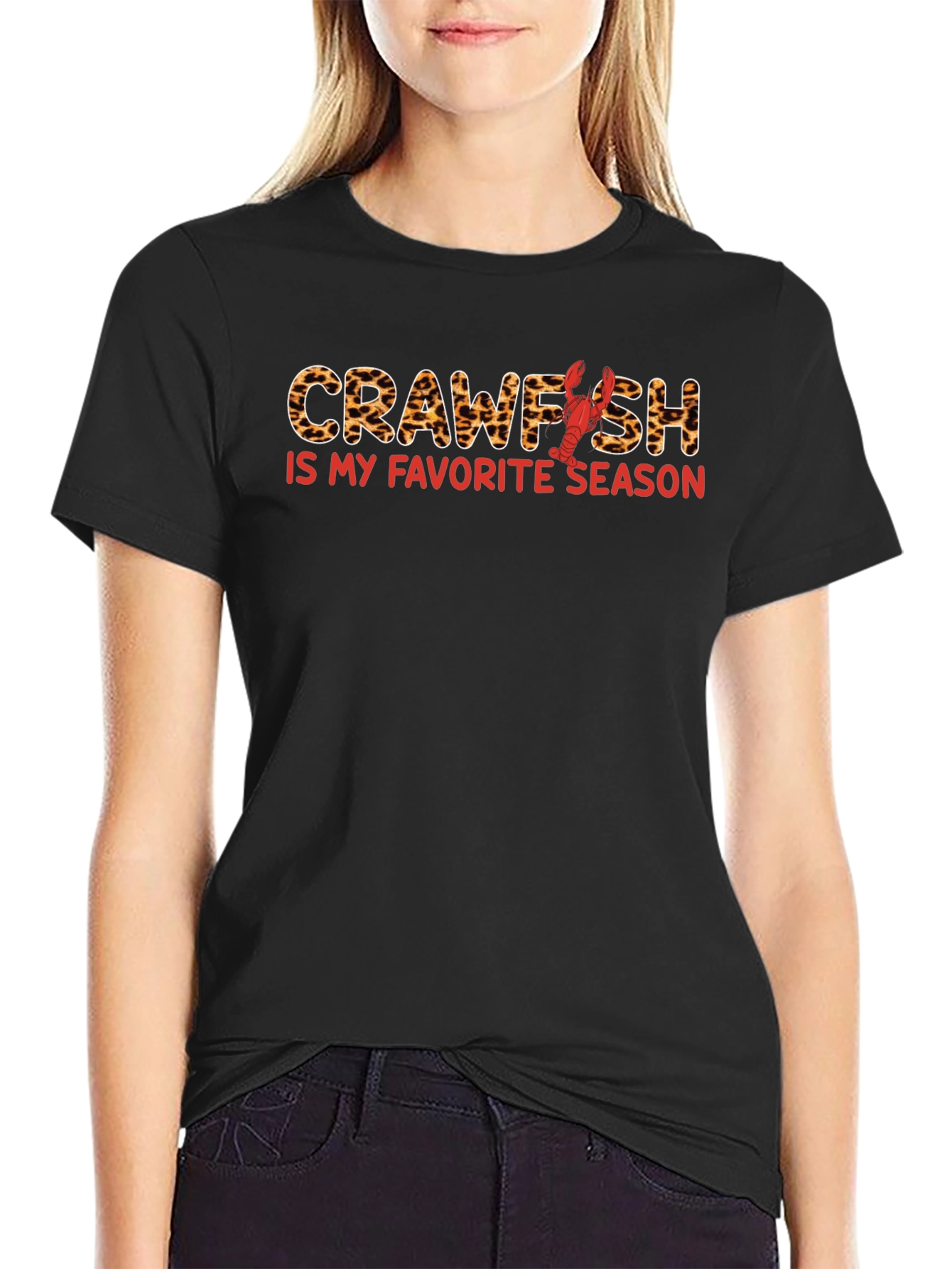 Crawfish Season T-Shirt - Leopard Print