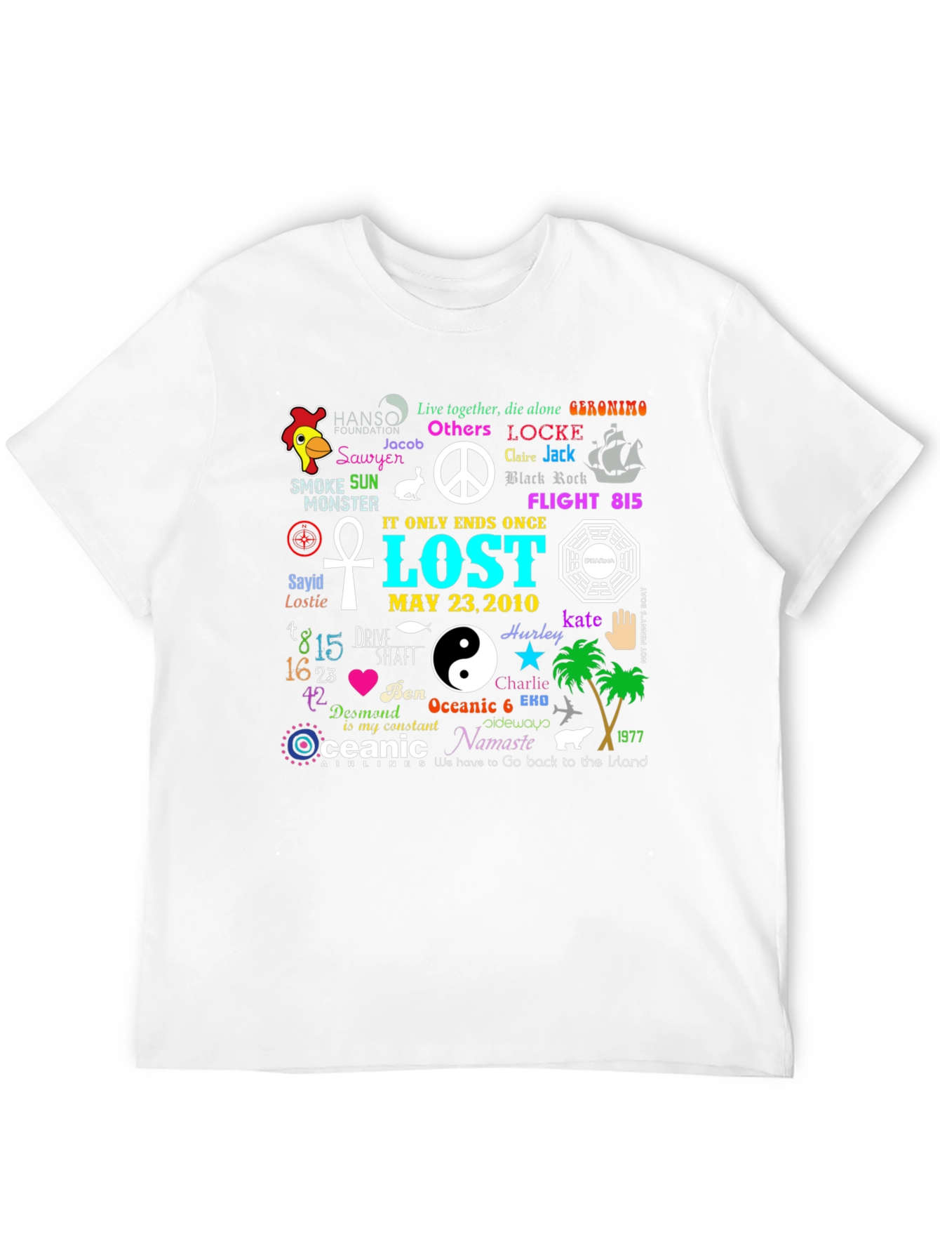 Lost TV Show Inspired Graphic T-Shirt