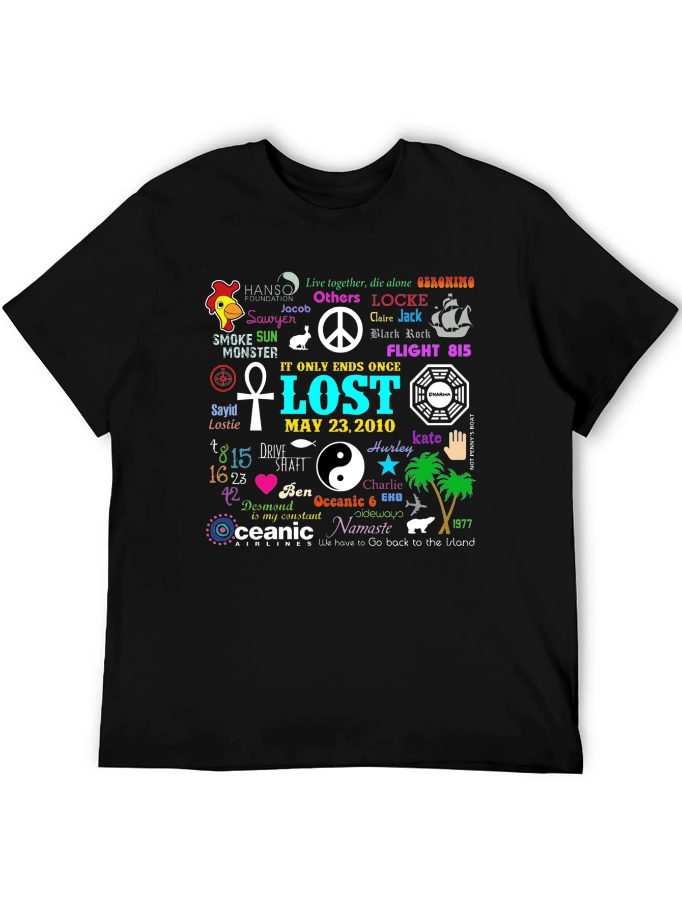 Lost TV Show Inspired Graphic T-Shirt