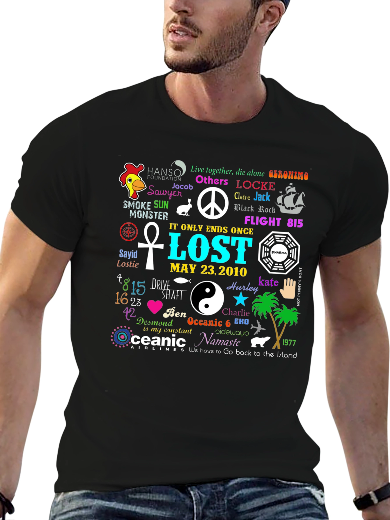 Lost TV Show Inspired Graphic T-Shirt