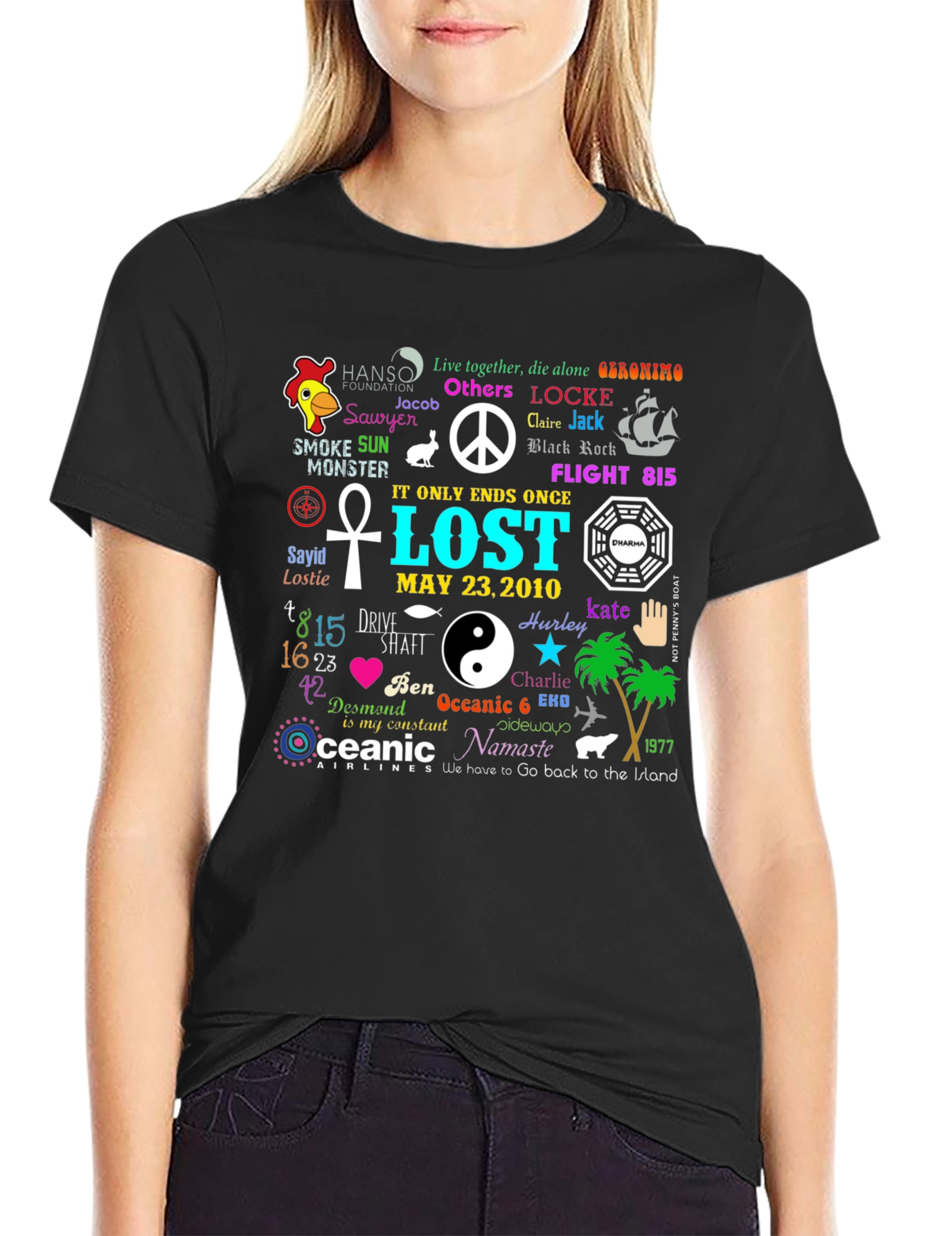 Lost TV Show Inspired Graphic T-Shirt